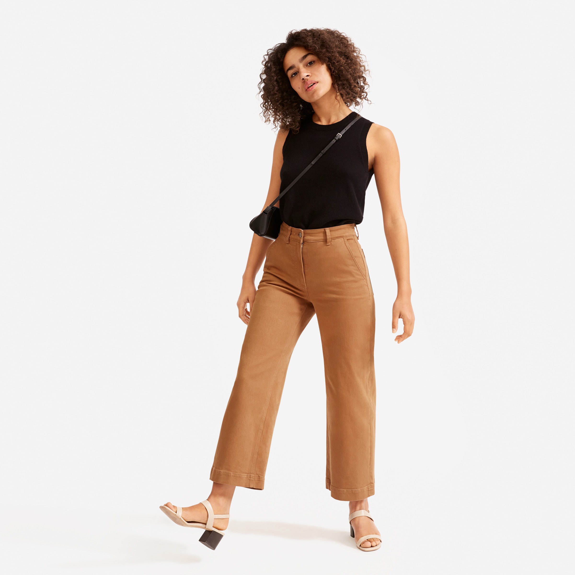 Everlane wide leg crop ochre clearance