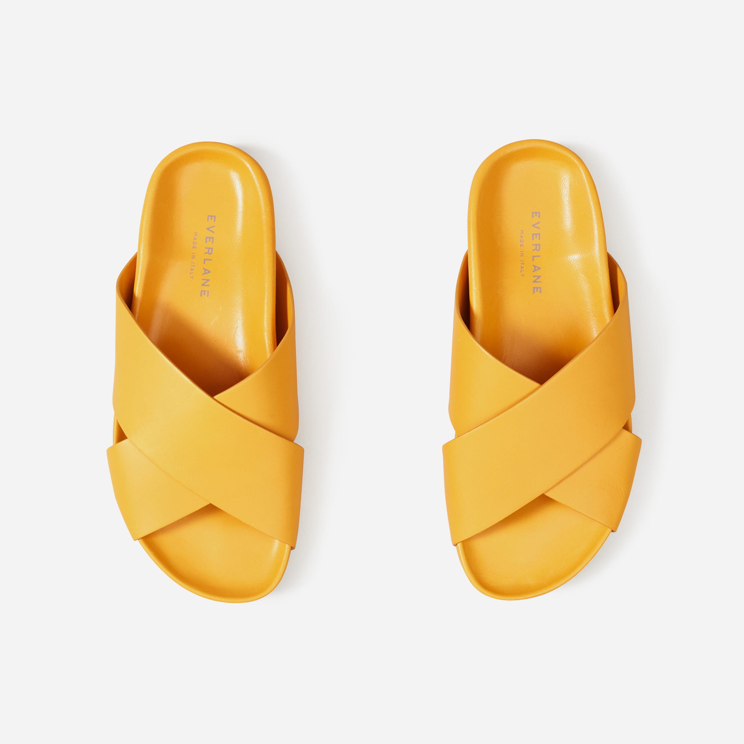 The Form Crossover Sandal Mustard Everlane