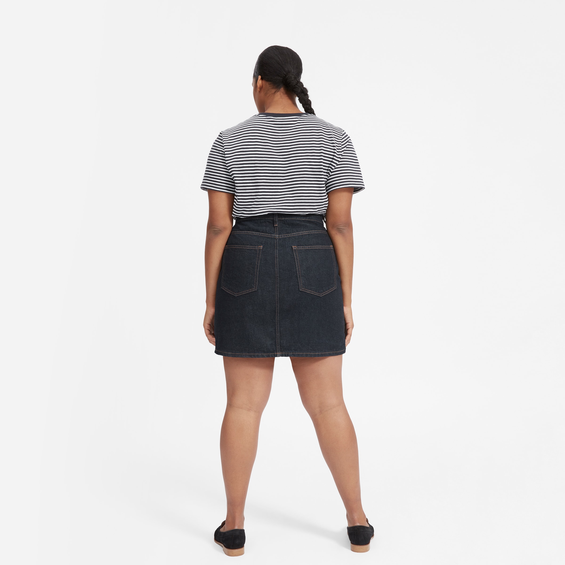 everlane denim skirt