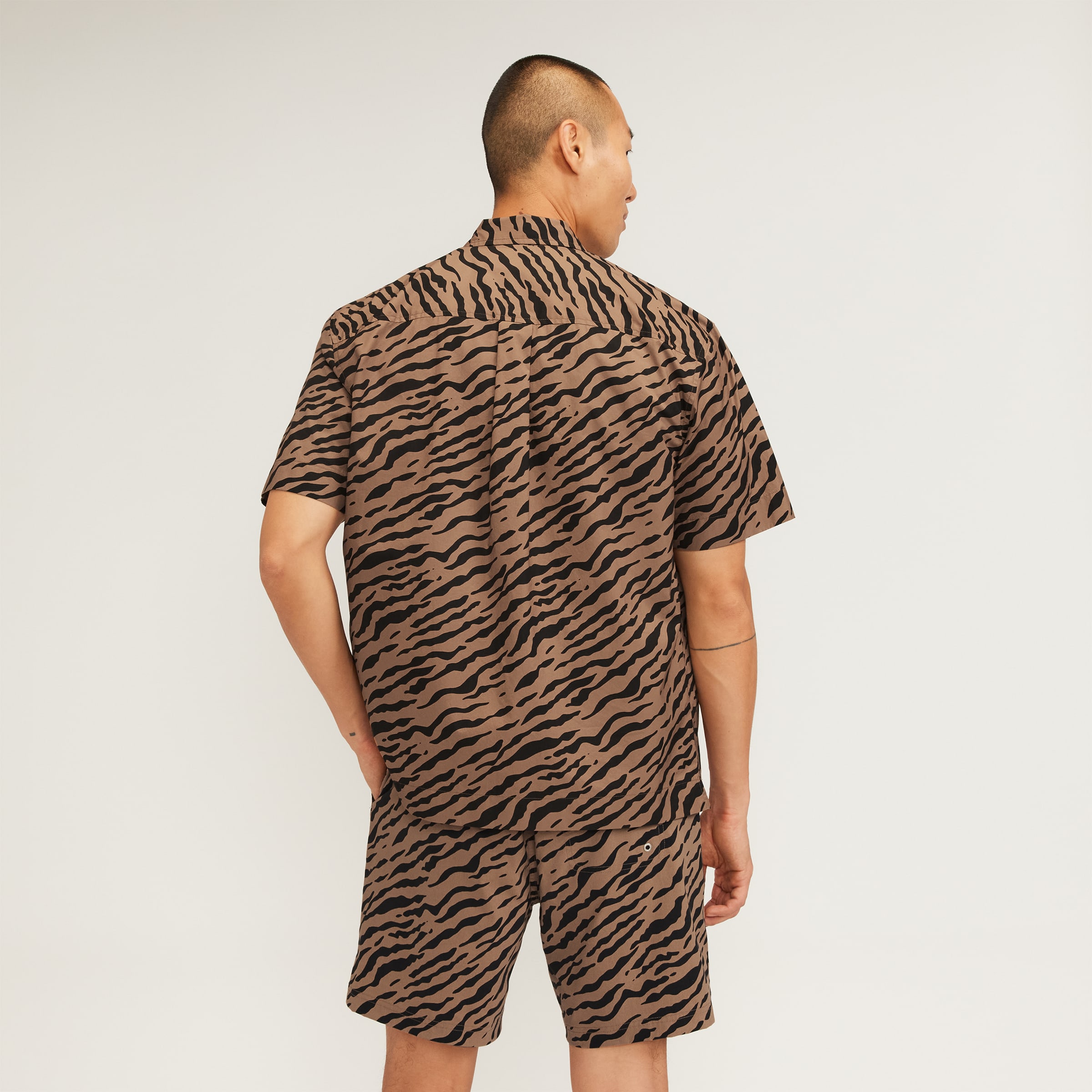 Tiger Print Short Sleeve Shirt  Topman, Mens shirts, Shirt pattern
