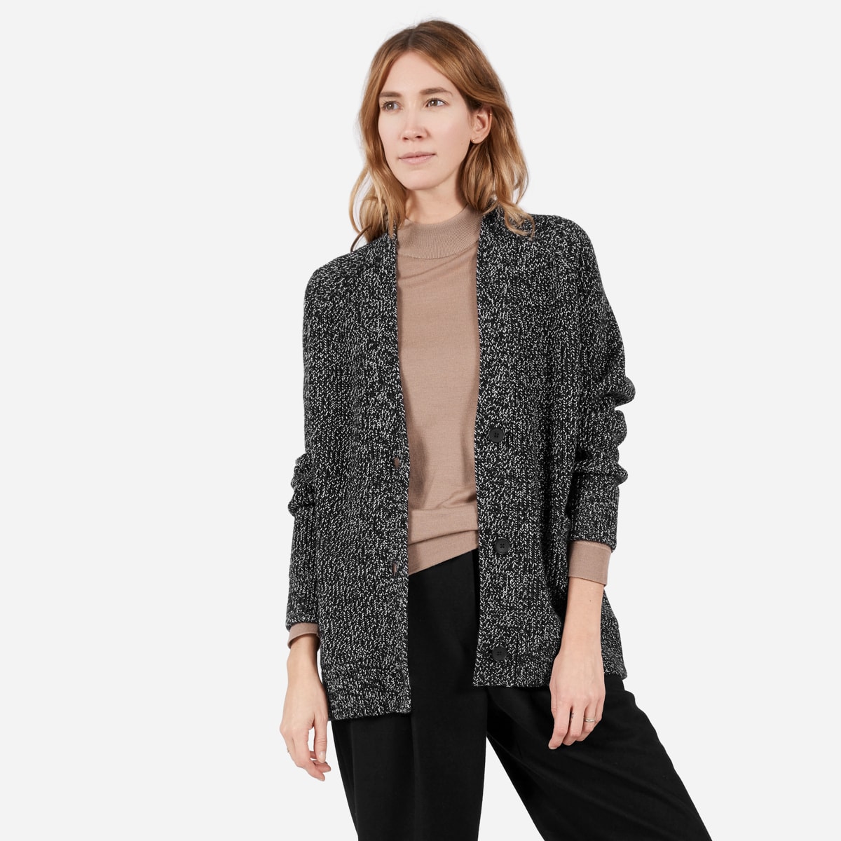 everlane chunky wool cardigan