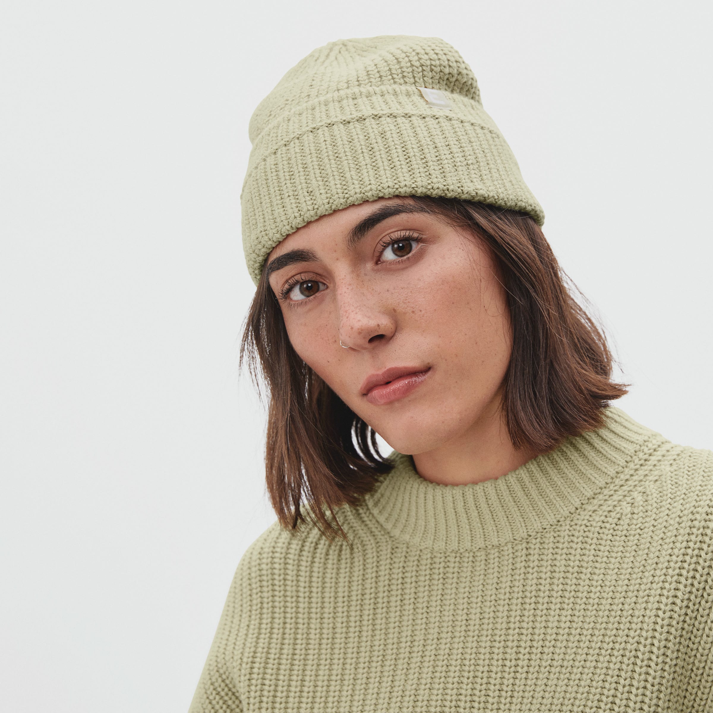 The Organic Cotton Chunky Beanie Sage 