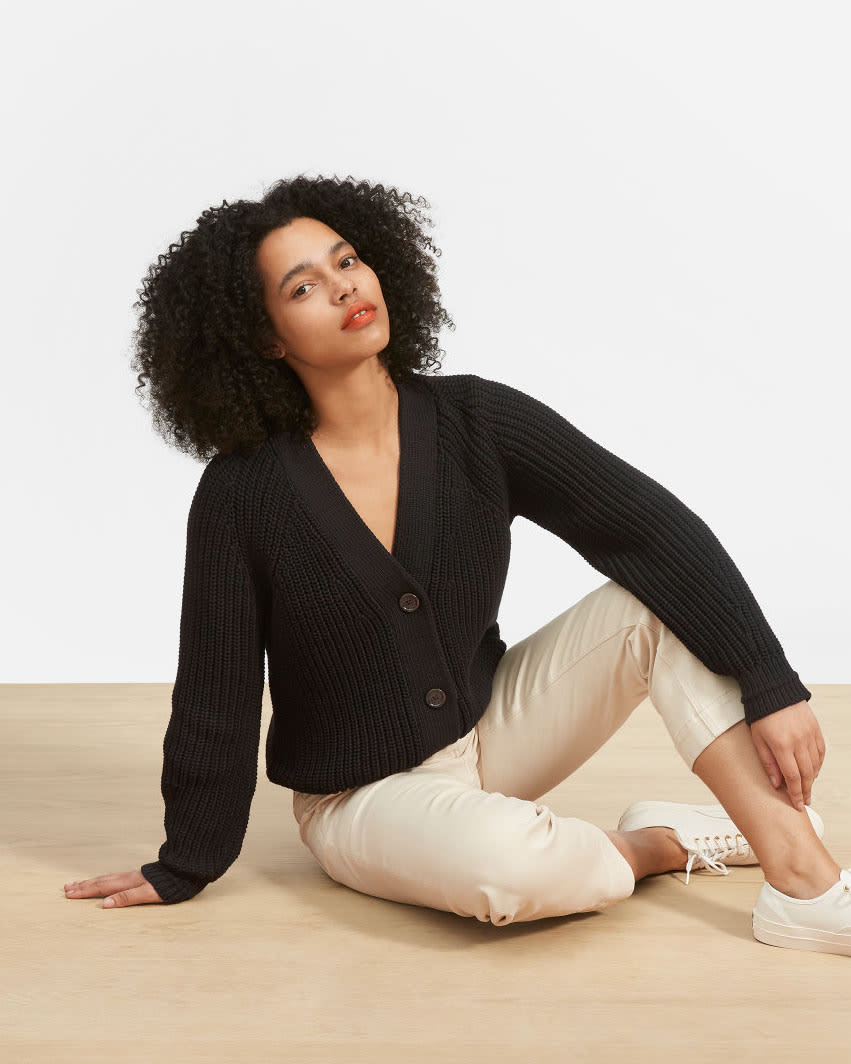 the texture cotton cardigan everlane