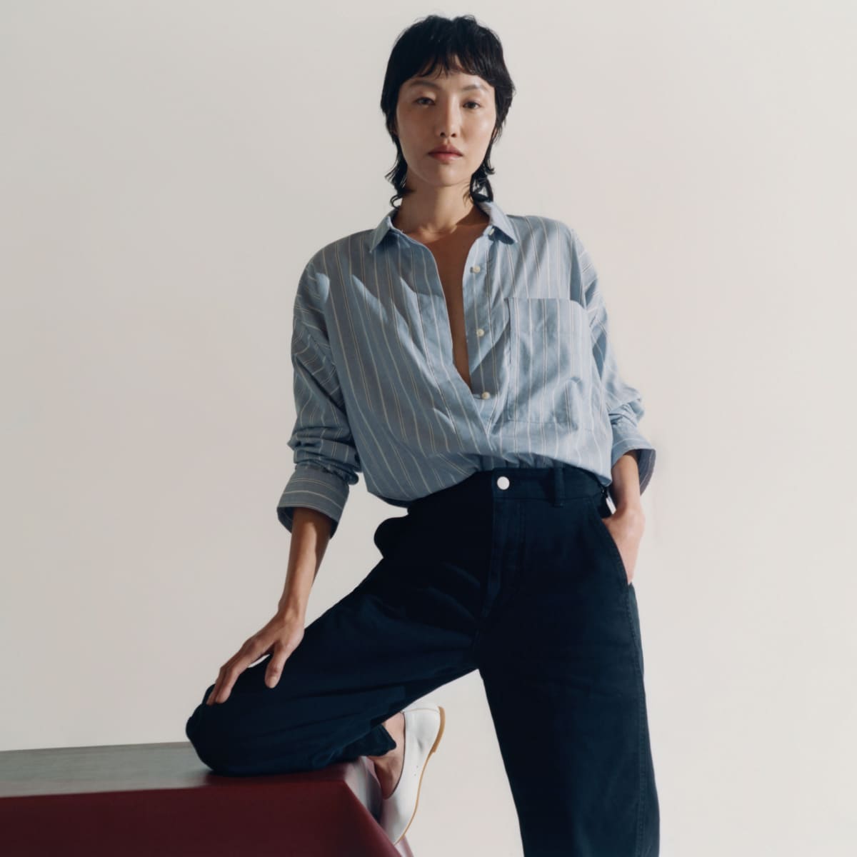 The Oversized Silky Cotton Shirt Laurel 