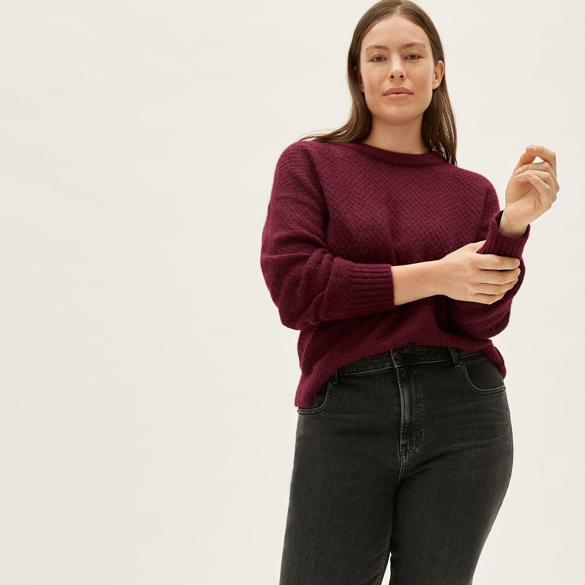 everlane oversized alpaca crew