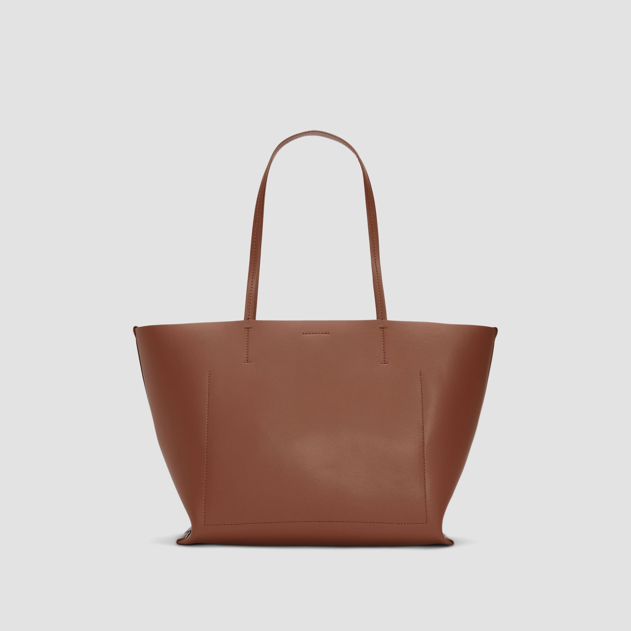 Simple Leather Bag Medium Tote Tan Leather Shoulder Bag 