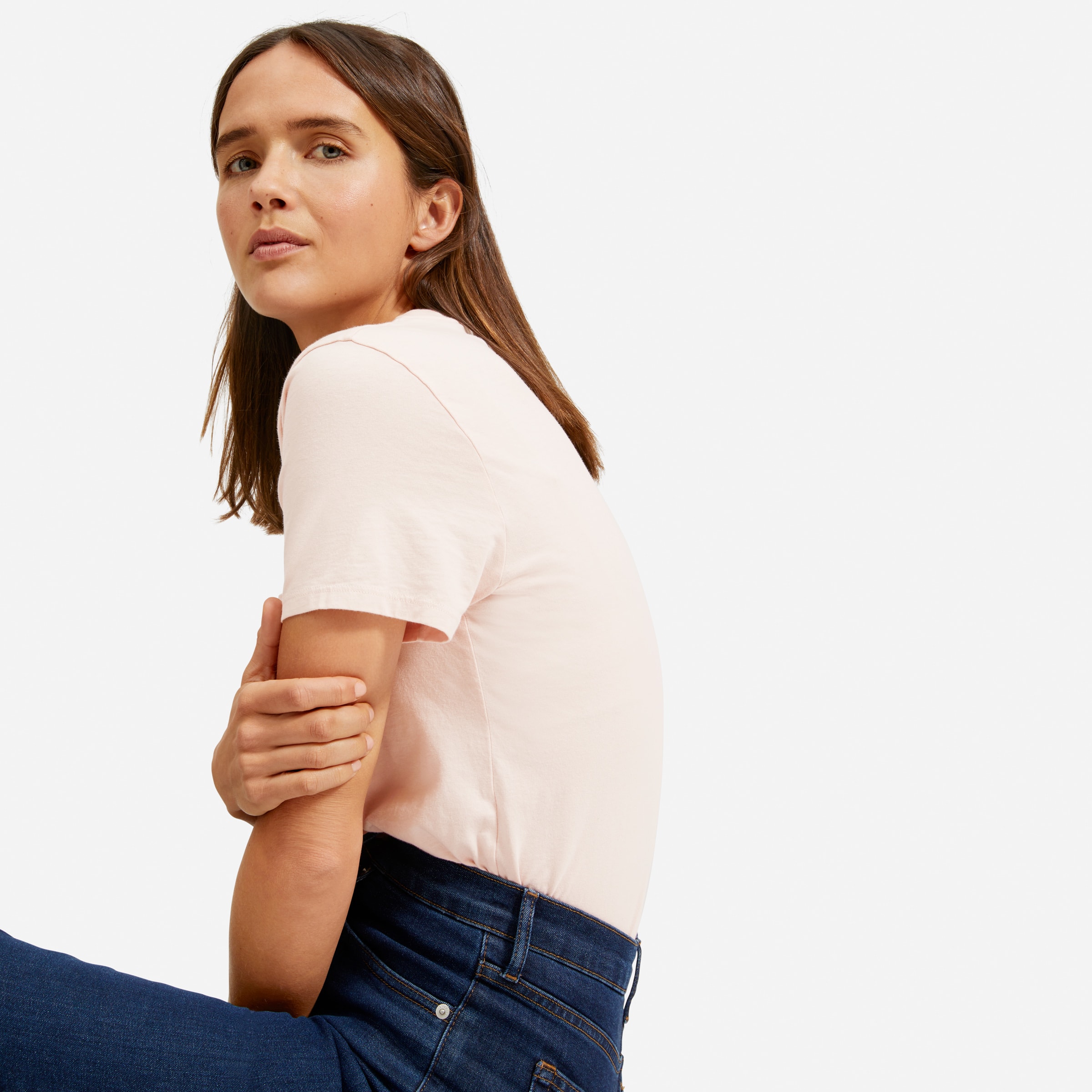 The Organic Cotton Box-Cut Tee Pale 