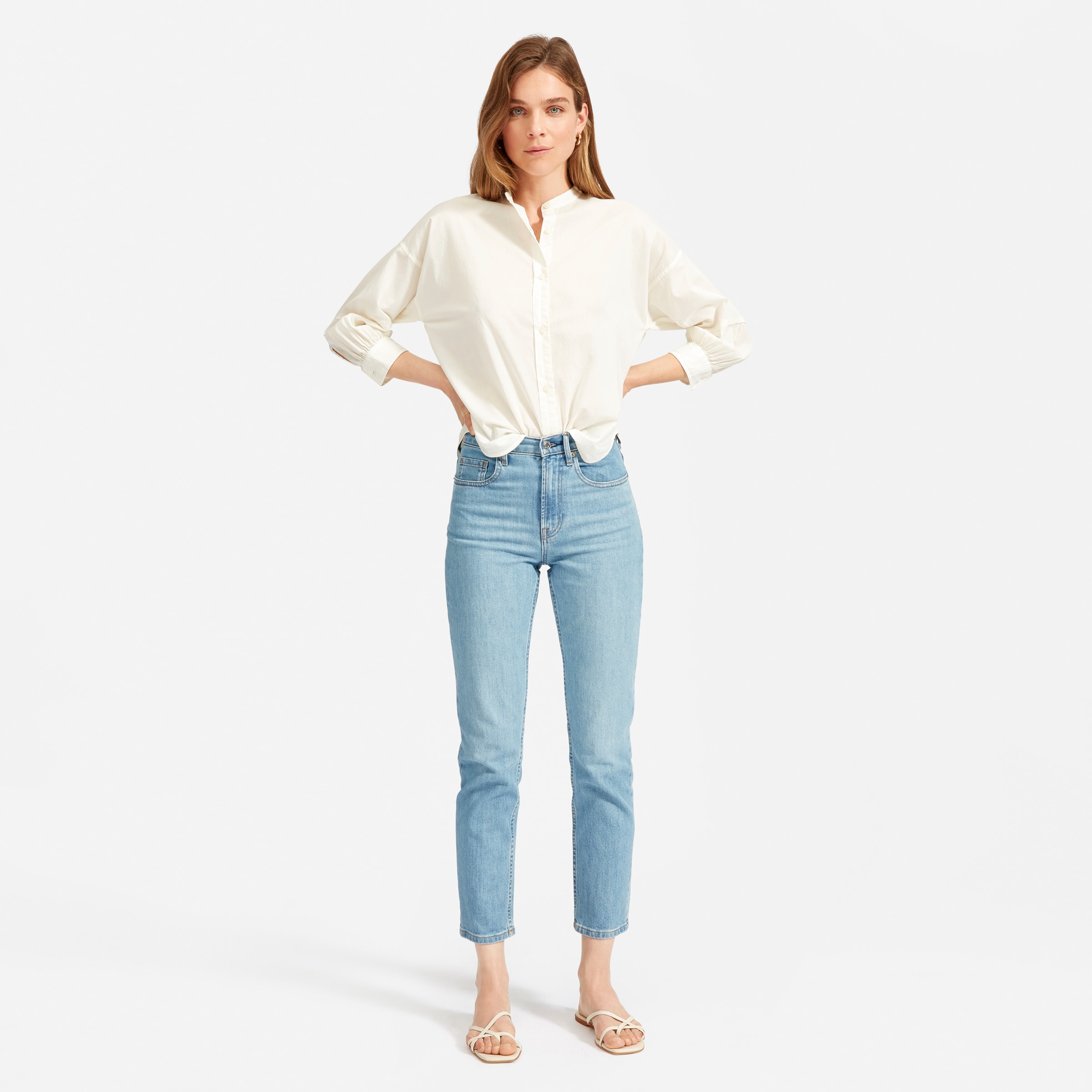 Everlane collarless air shirt Clearance