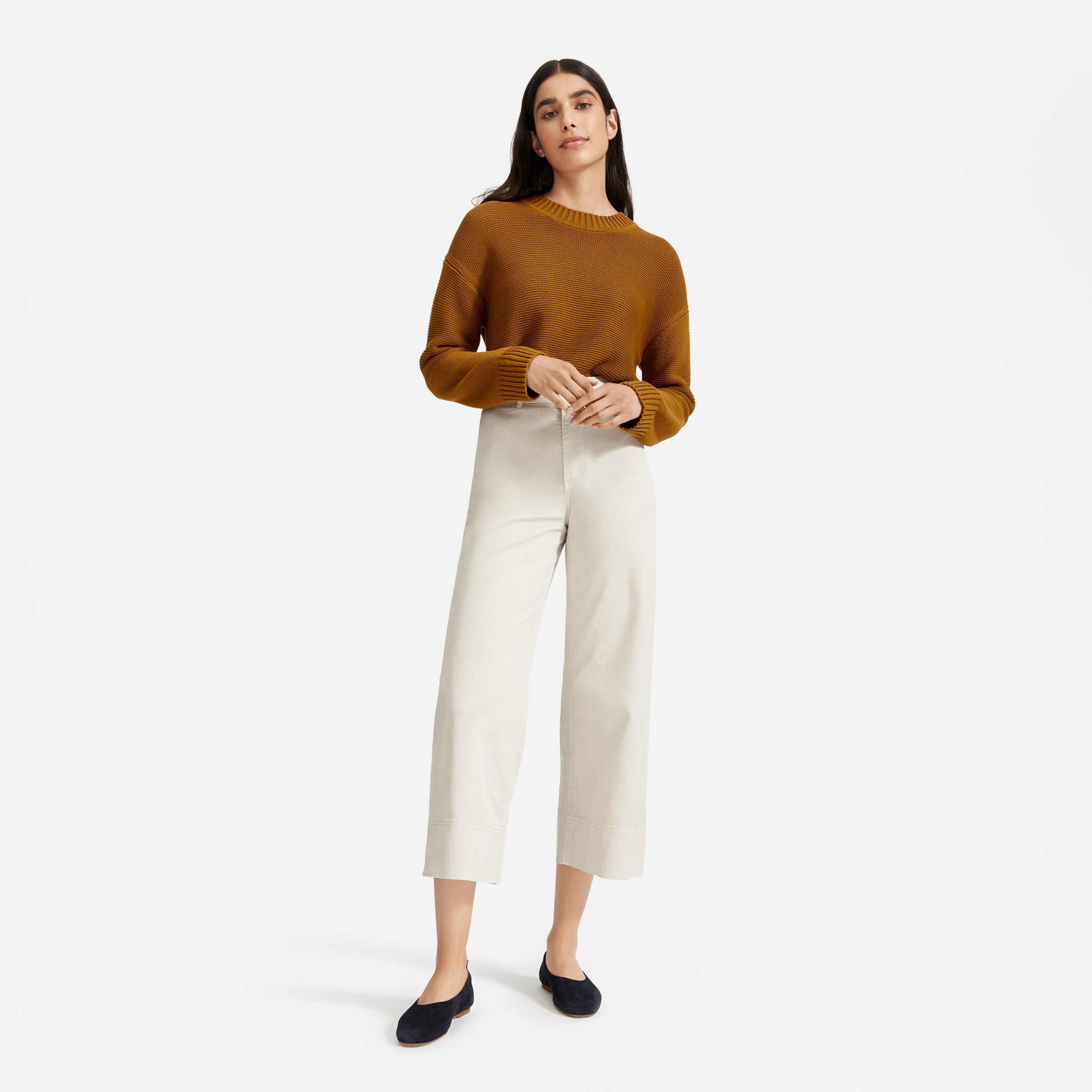 The Link-Stitch Crewneck Sweater Brass 