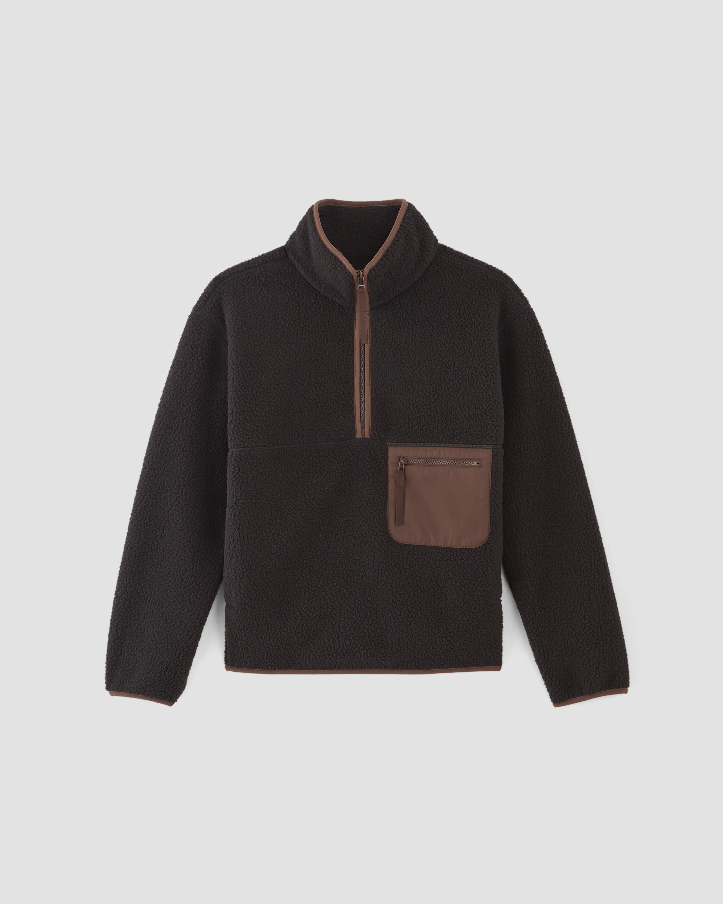 The ReNew Fleece Oversized Half Zip Tiger s Eye Everlane
