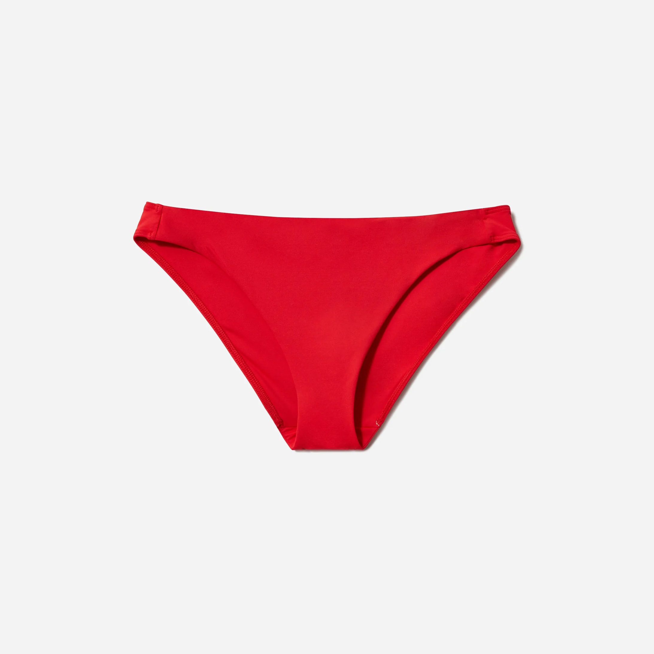 The Bikini Bottom - Flat - Cherry Red – Andie Swim