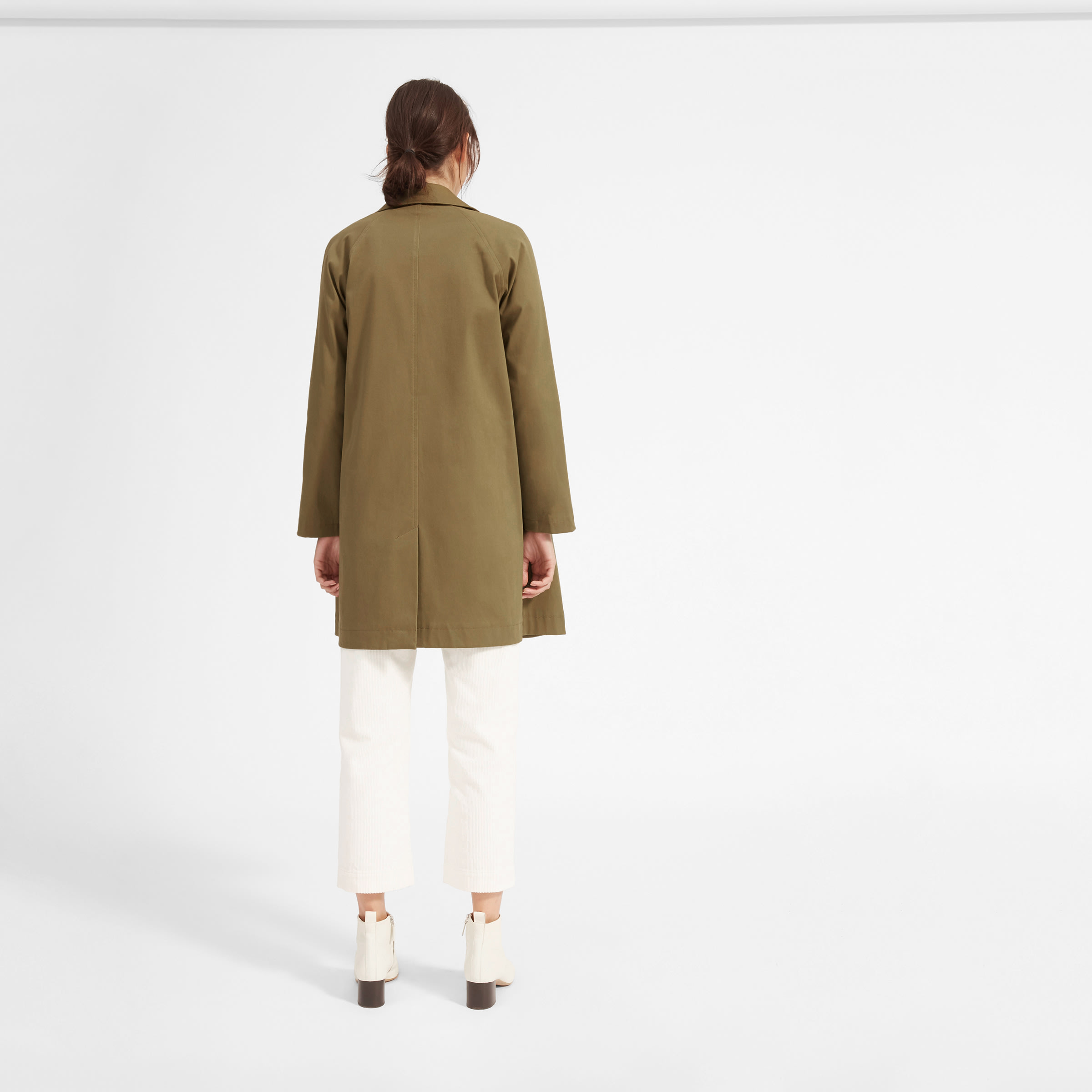 everlane mac coat olive
