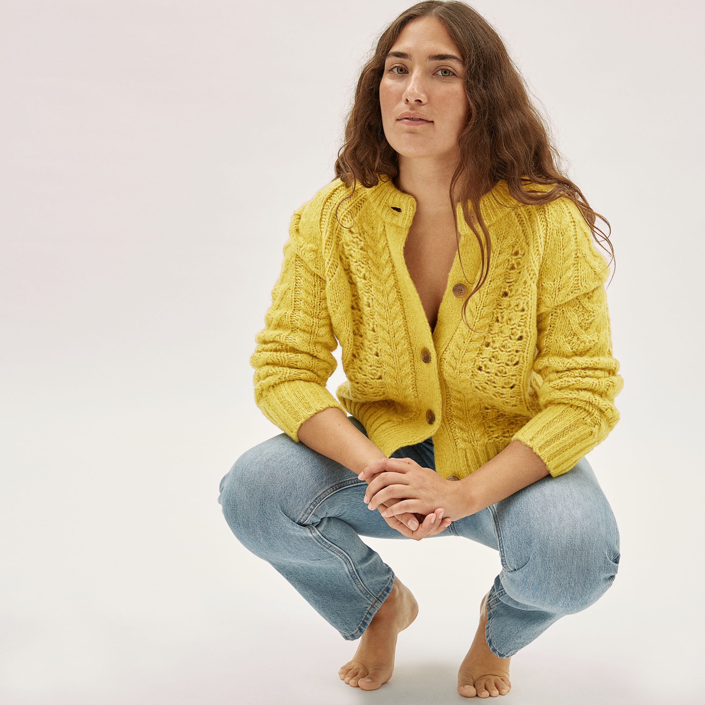 everlane cable knit sweater