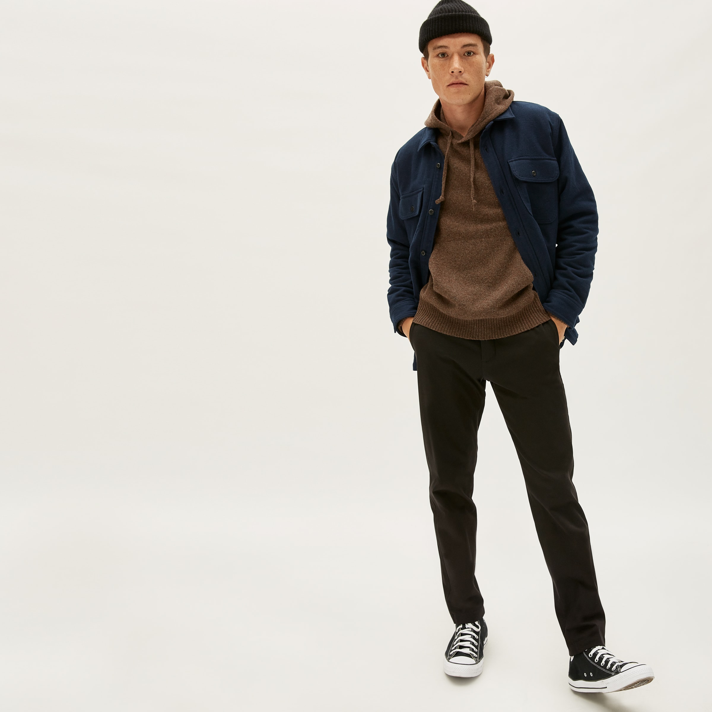 Fleece sale lined overshirt