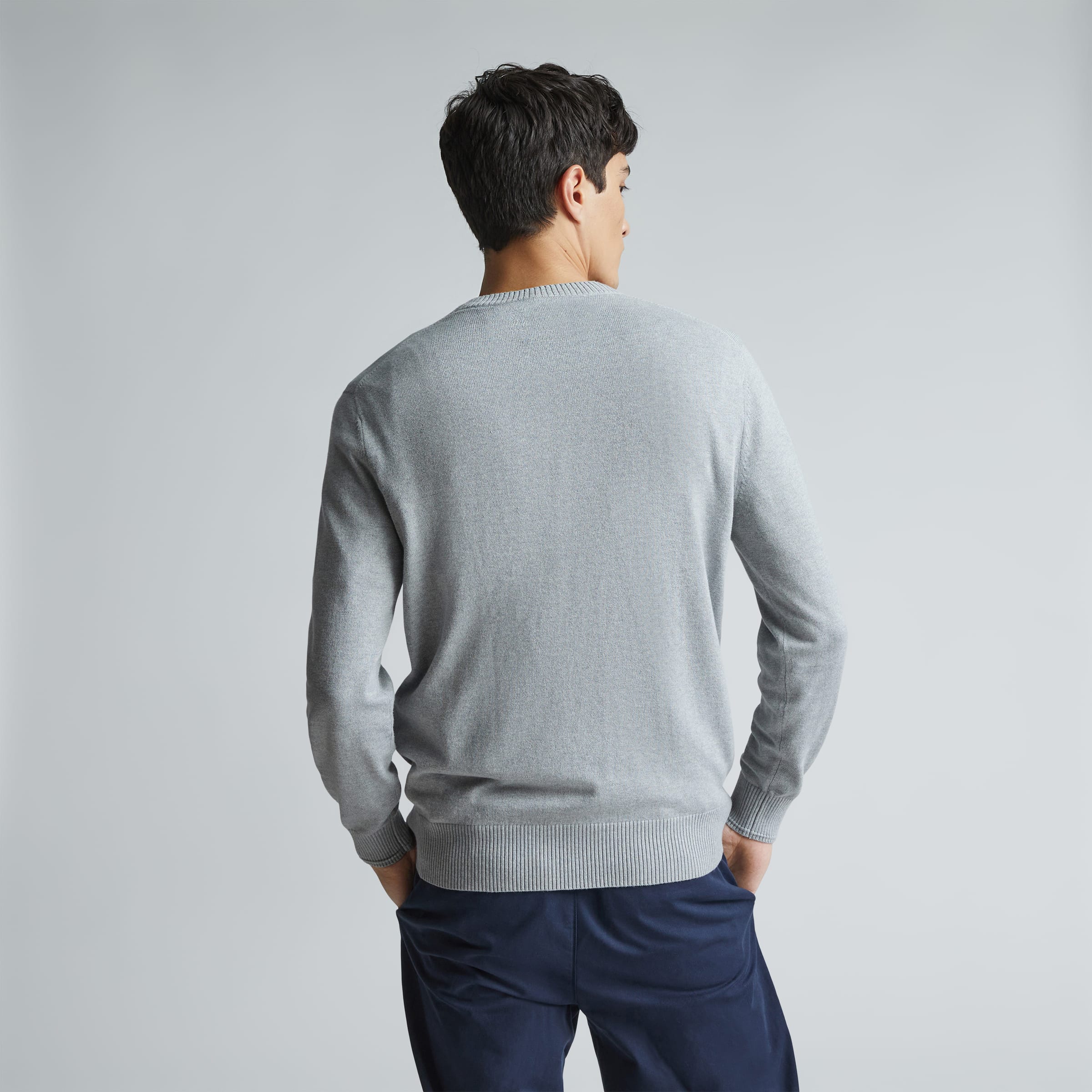 The No-Sweat Sweater  Uniform Heathered Ash – Everlane