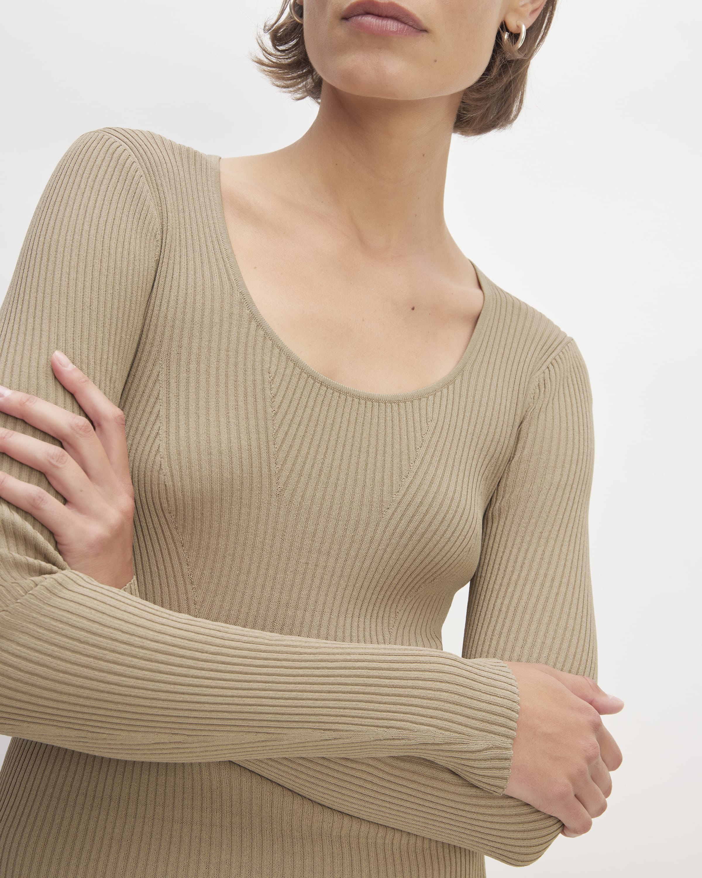 The Ribbed Scoop Neck Sweater Black Everlane