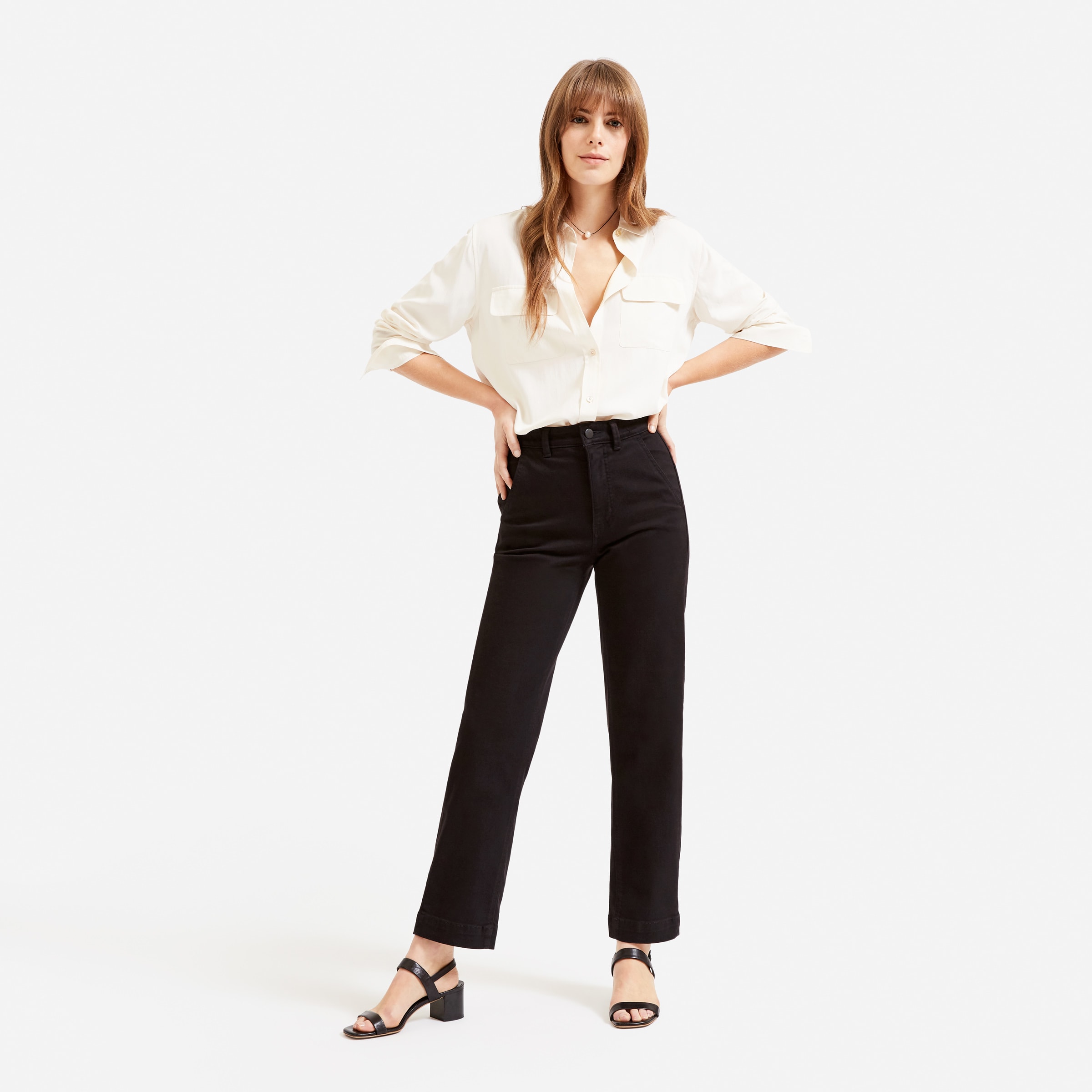 The Straight-Leg Pant Black – Everlane