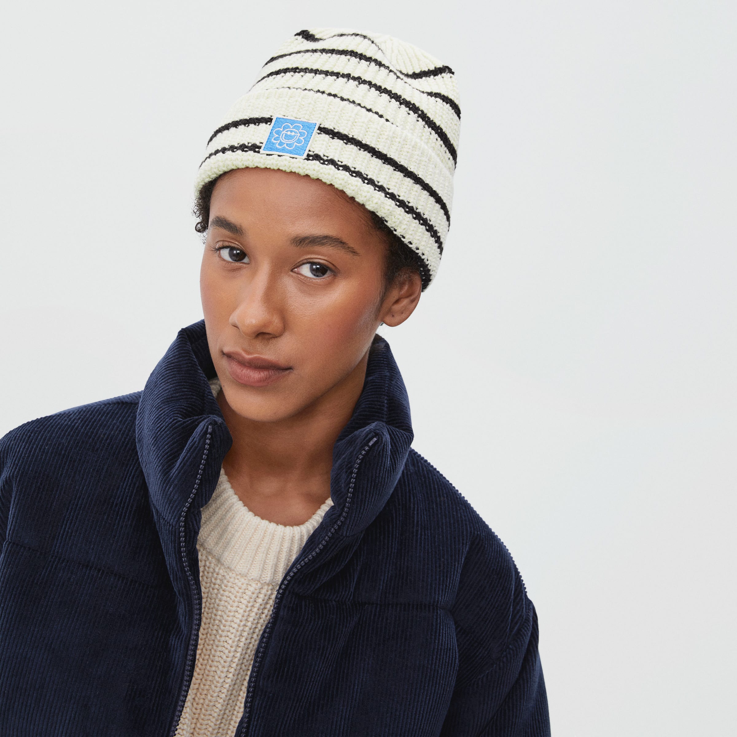 The Organic Cotton Chunky Beanie Black 
