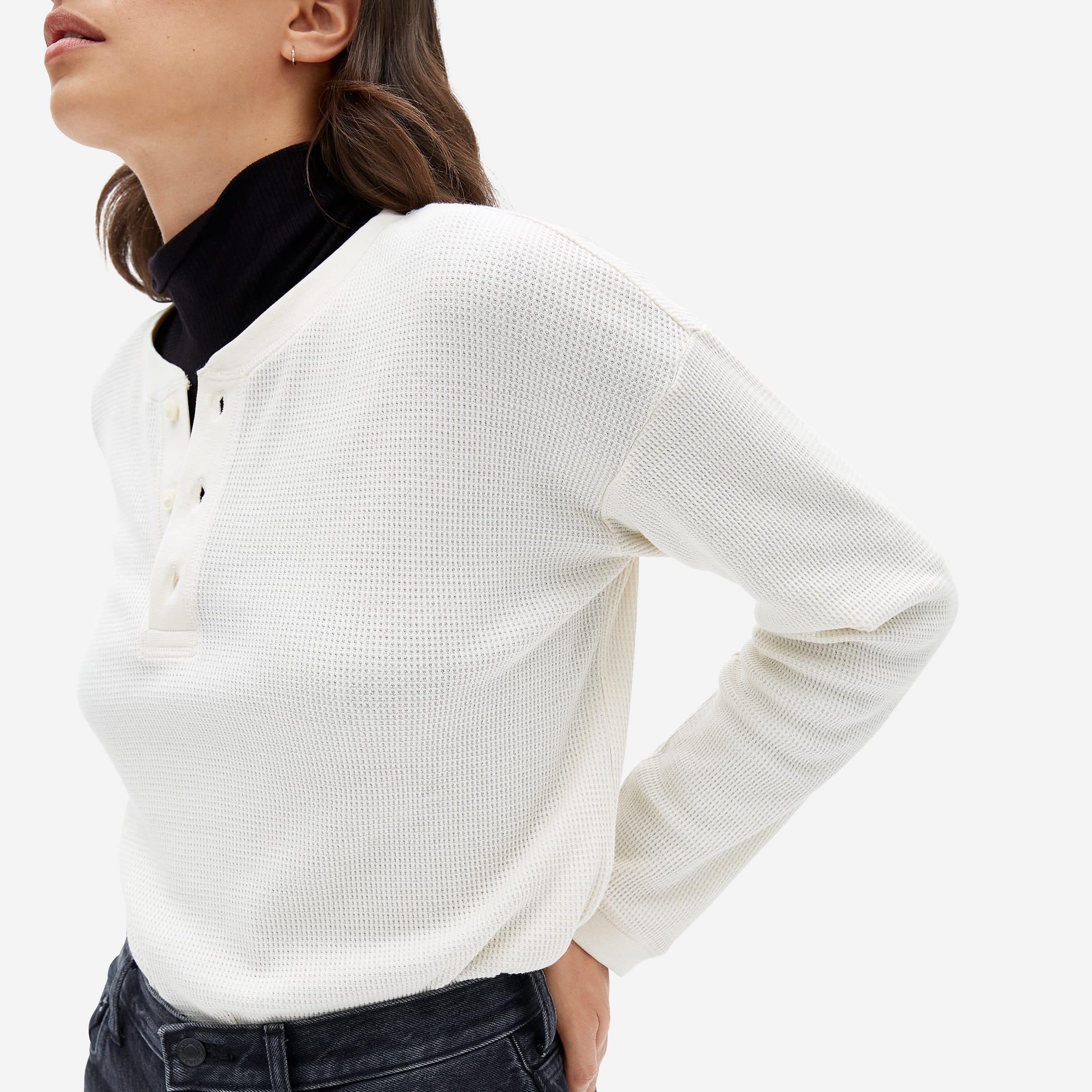 The Organic Cotton Waffle Henley Canvas 