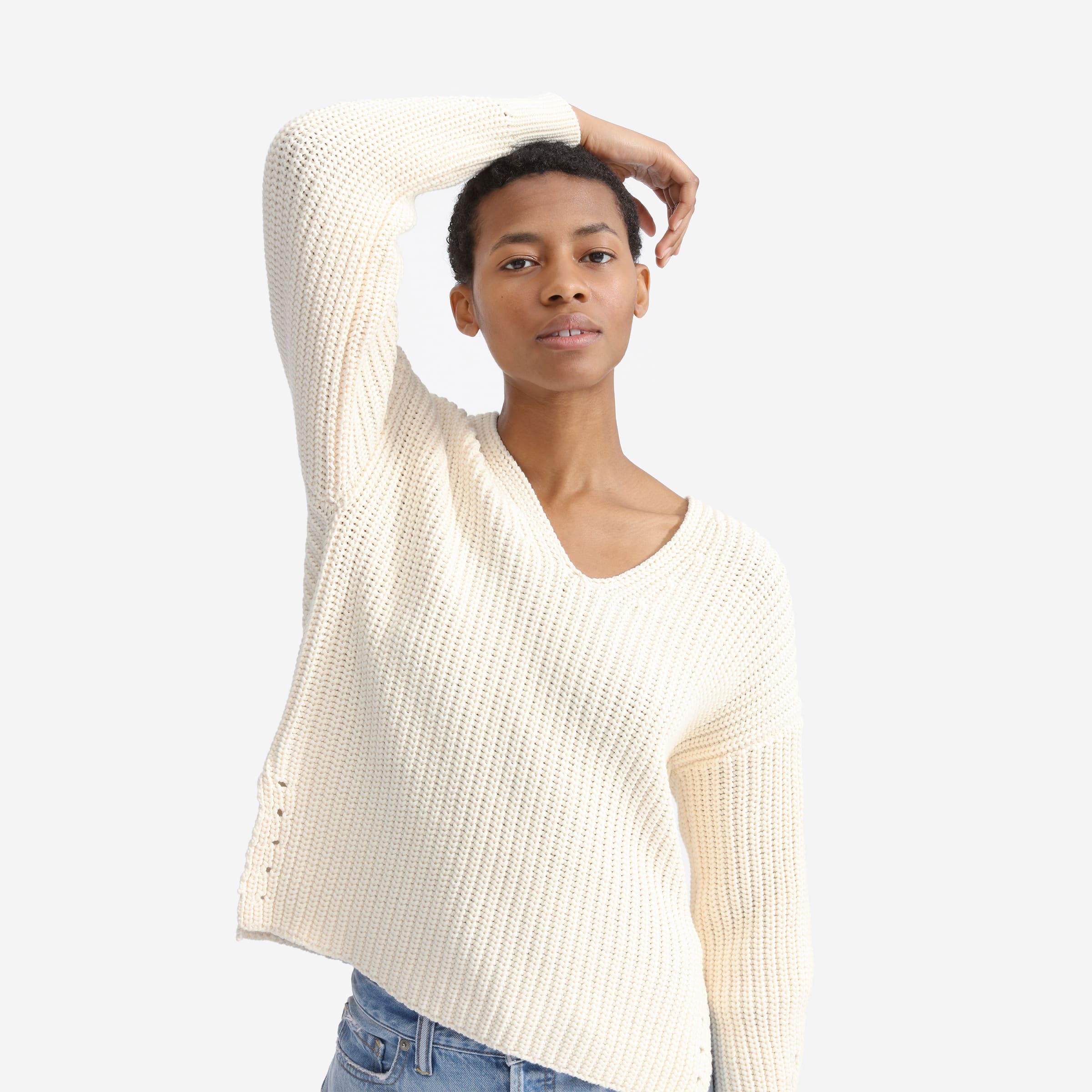 Everlane cotton v neck sweater Clearance