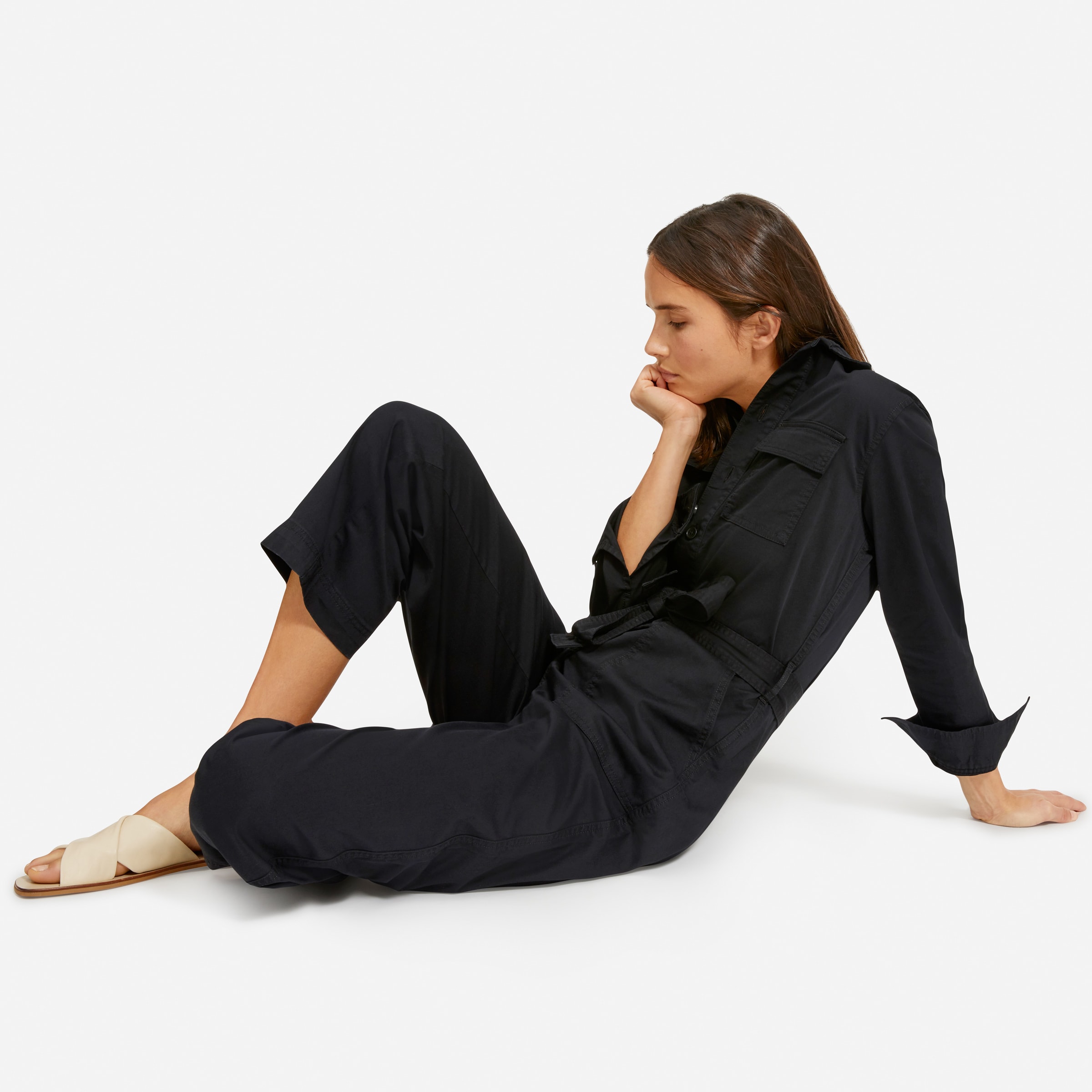 everlane modern utility jumpsuit