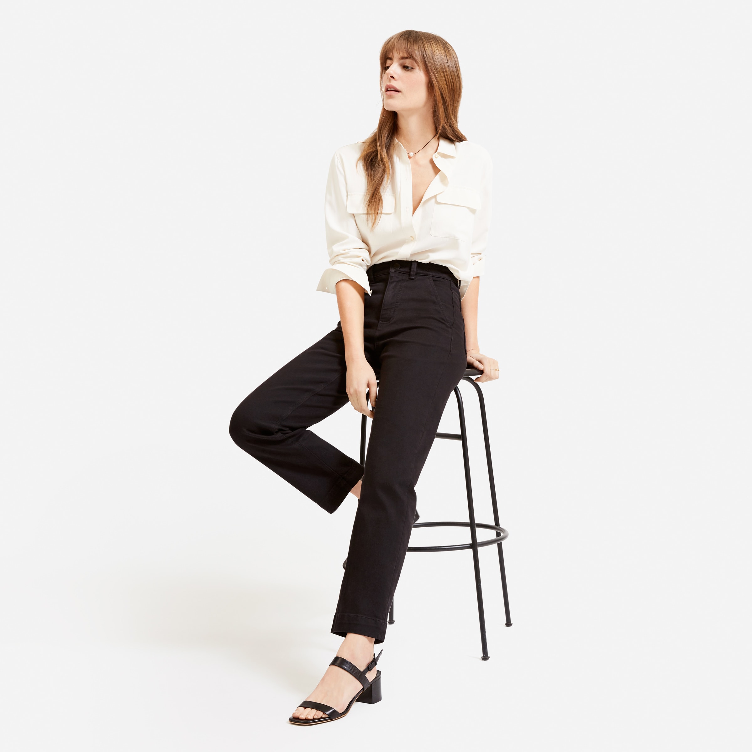 The Straight-Leg Pant Black – Everlane