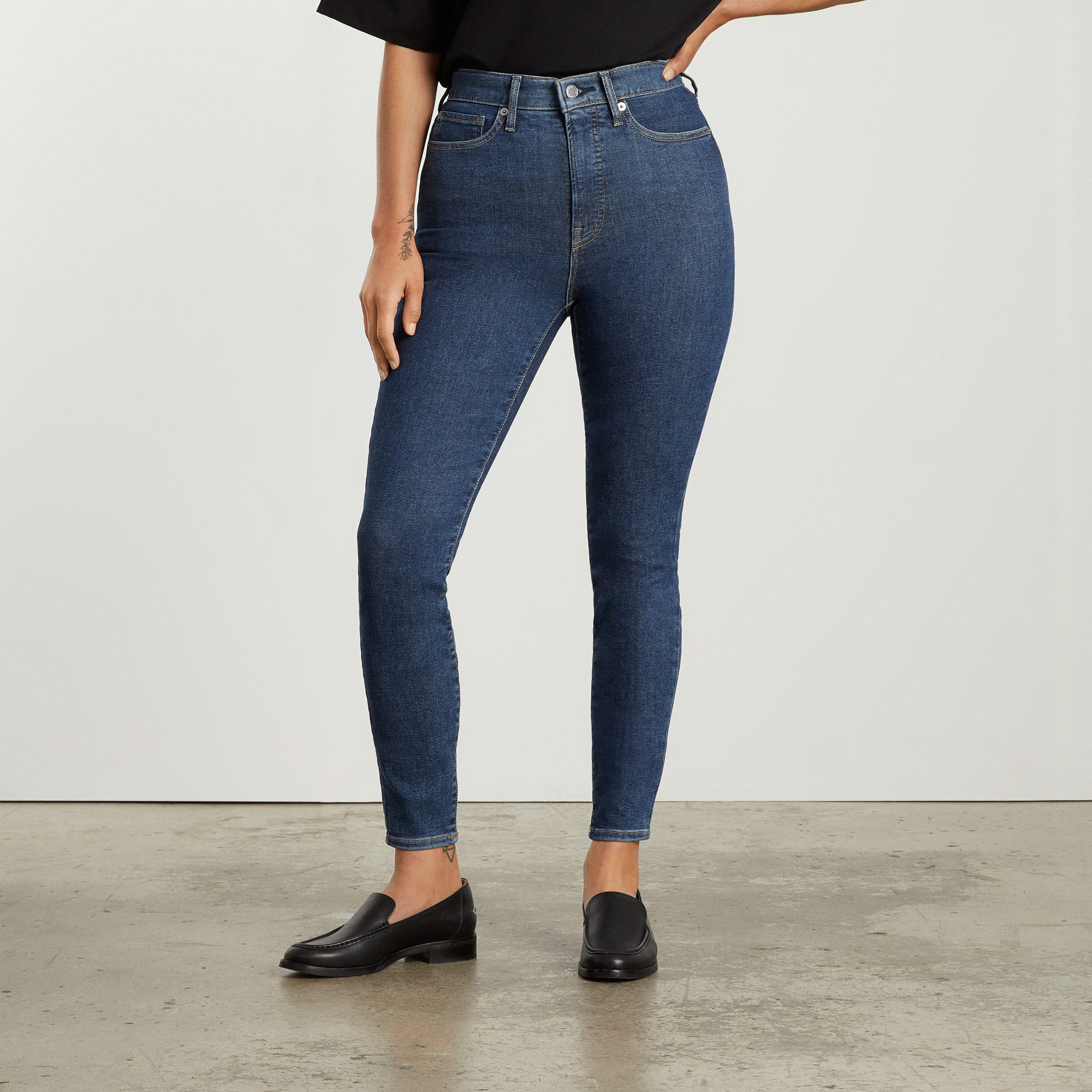 The Way-High Skinny Jean Mid Blue 