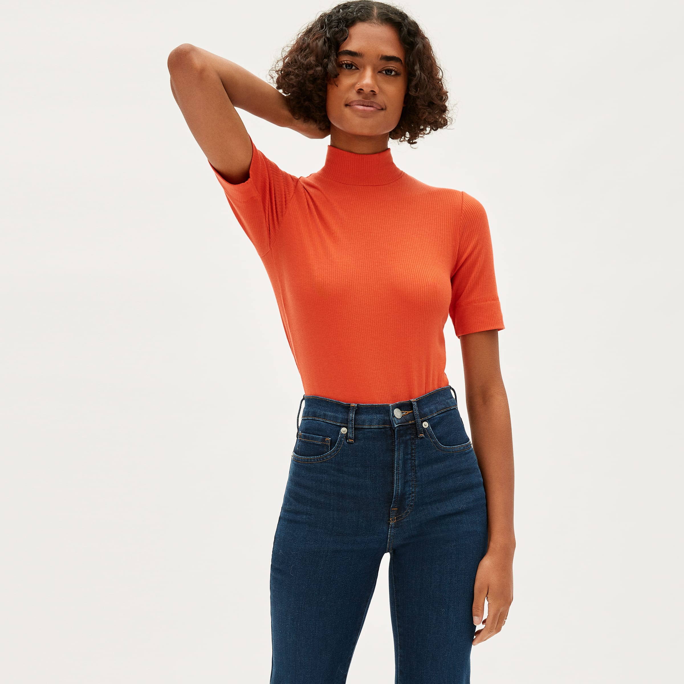 Everlane cashmere crop mockneck review sale