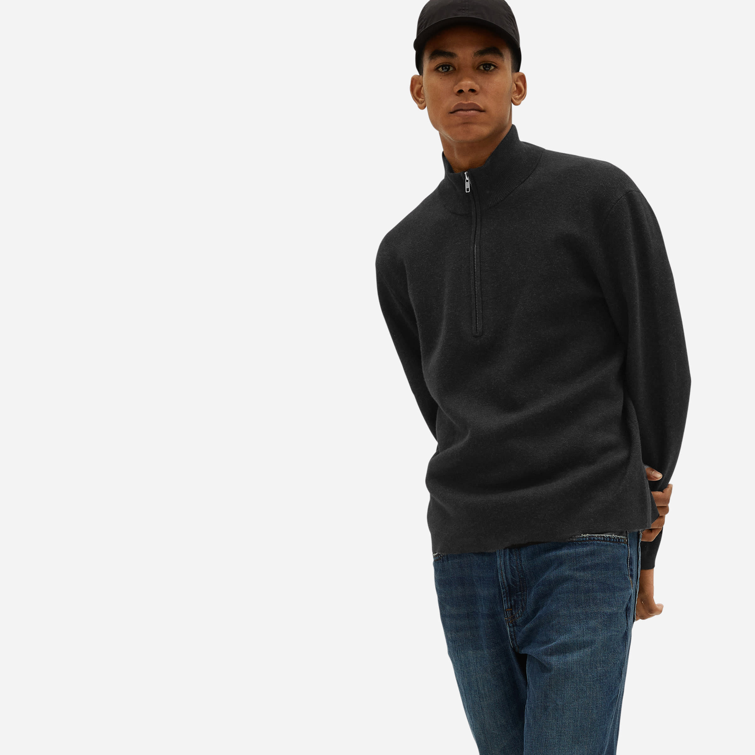 The No-Sweat Half-Zip Sweater