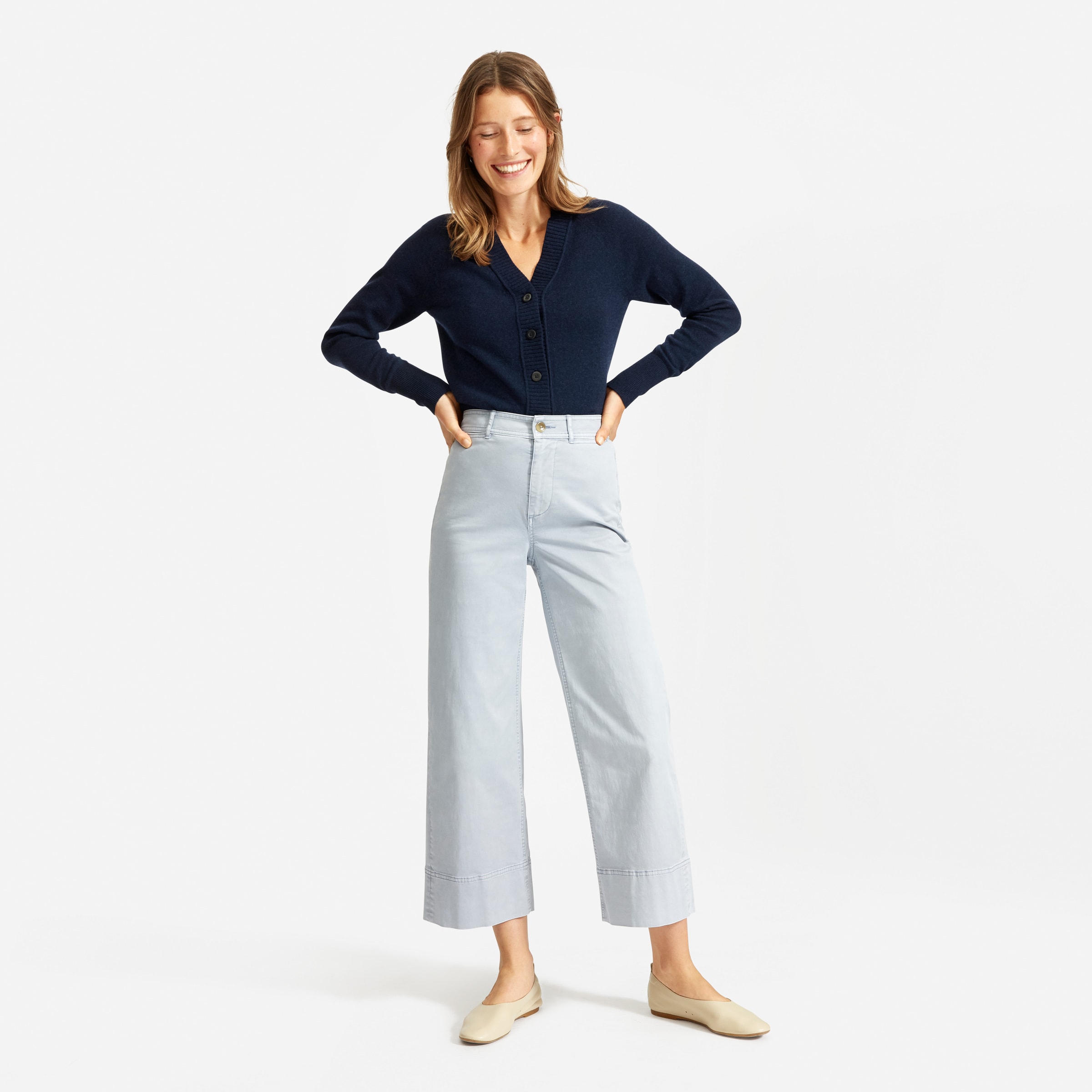 everlane recashmere varsity cardigan
