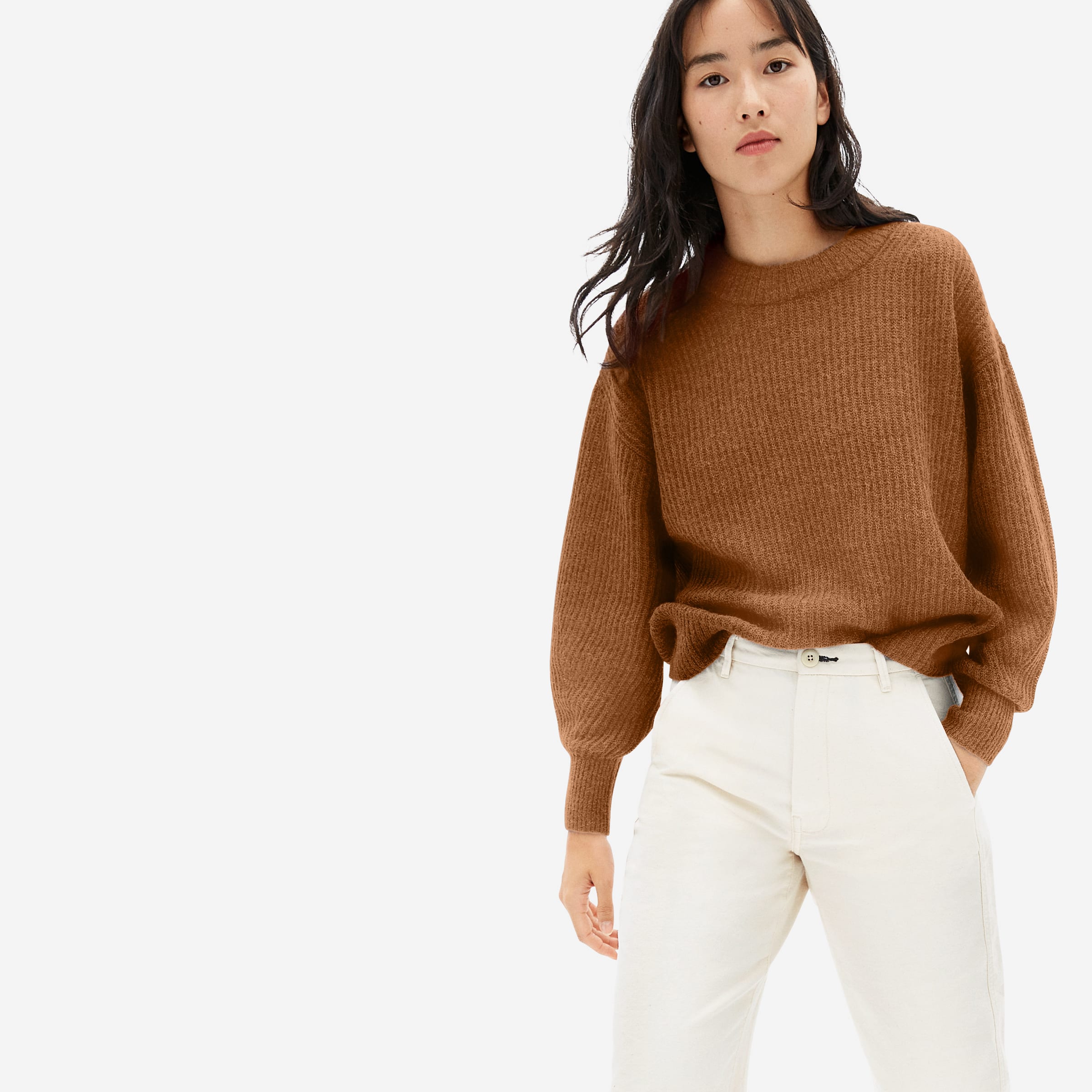 Oversized alpaca crew everlane