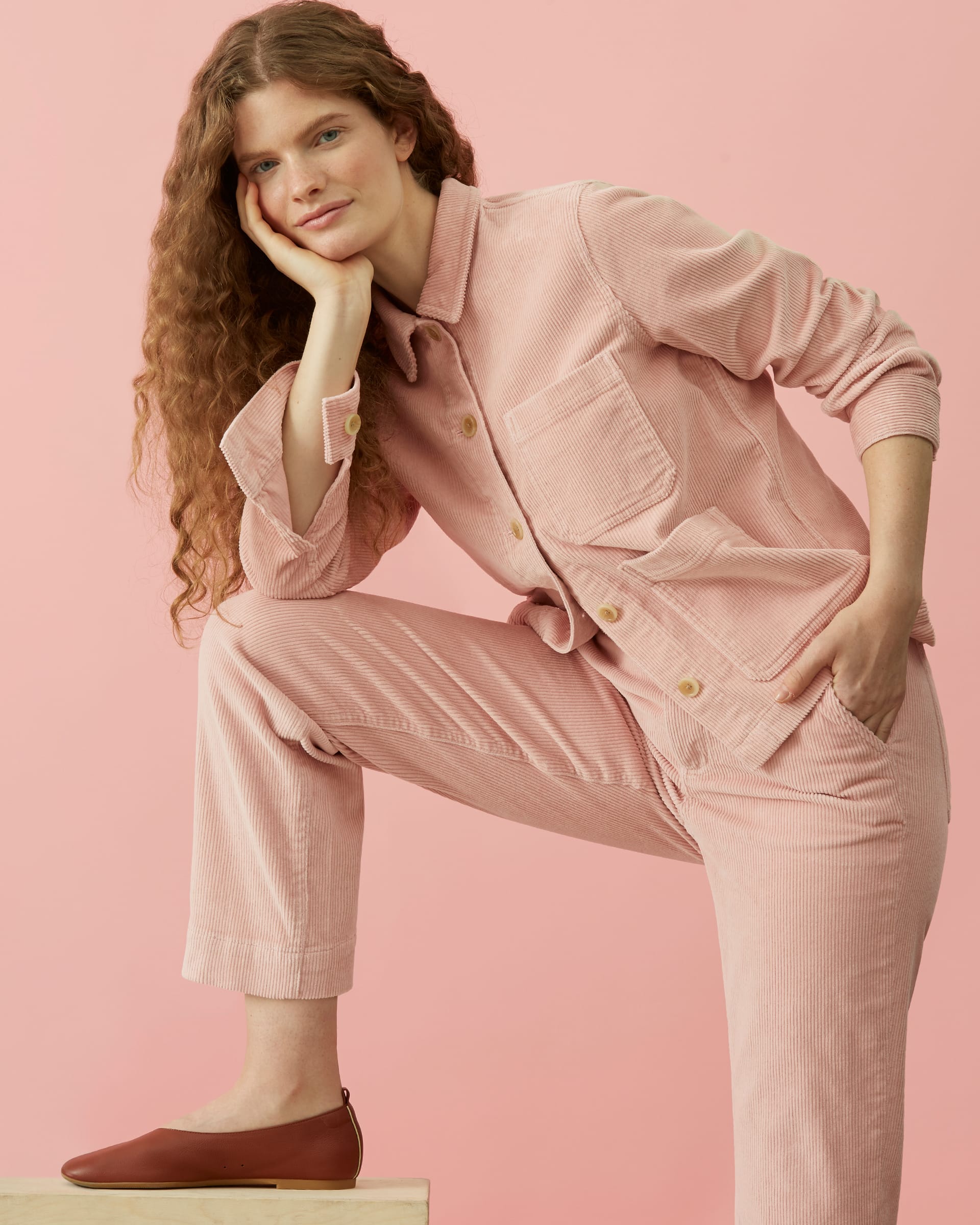 The Corduroy Straight Leg Crop Dusty Lilac Everlane