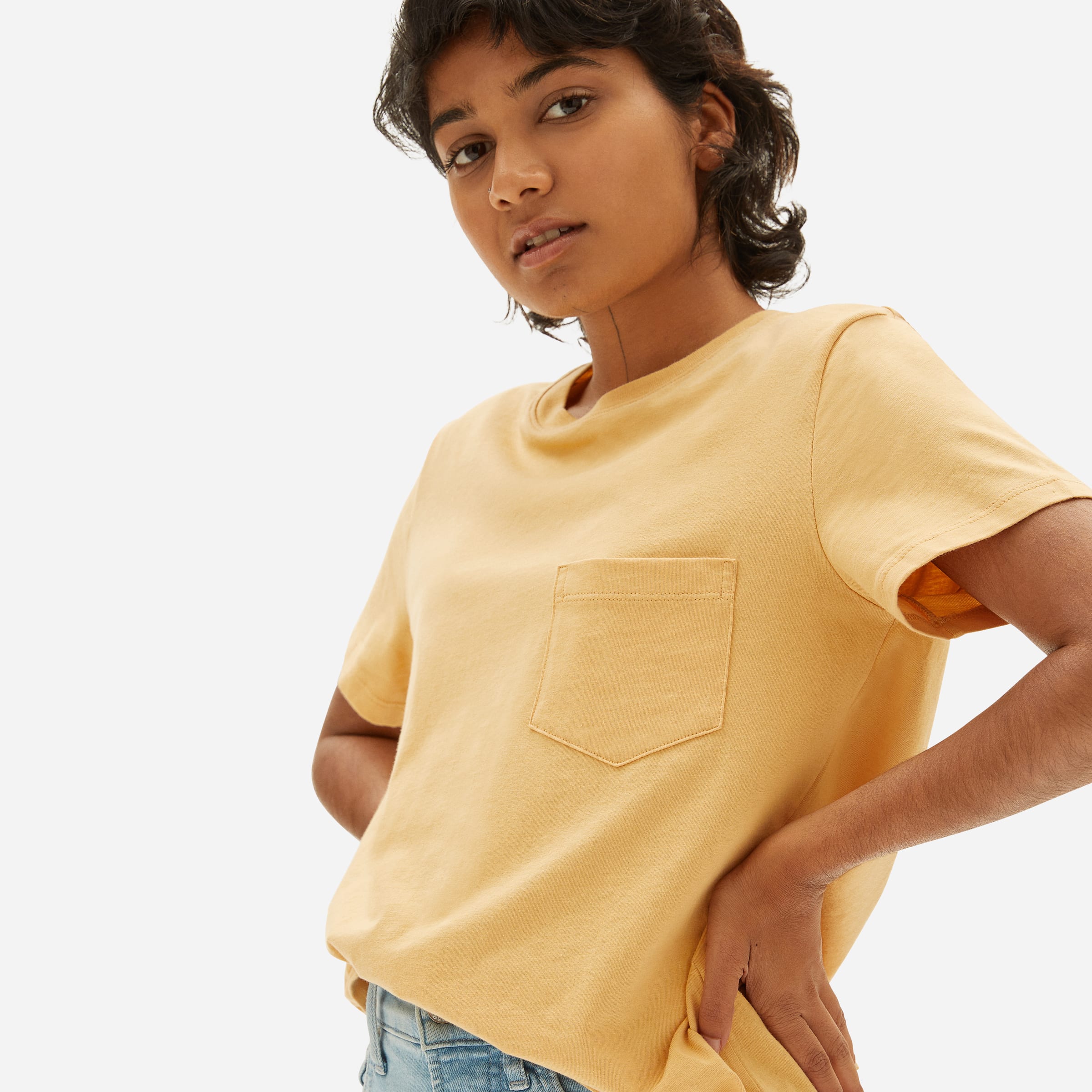 The Organic Cotton Box-Cut Pocket Tee 