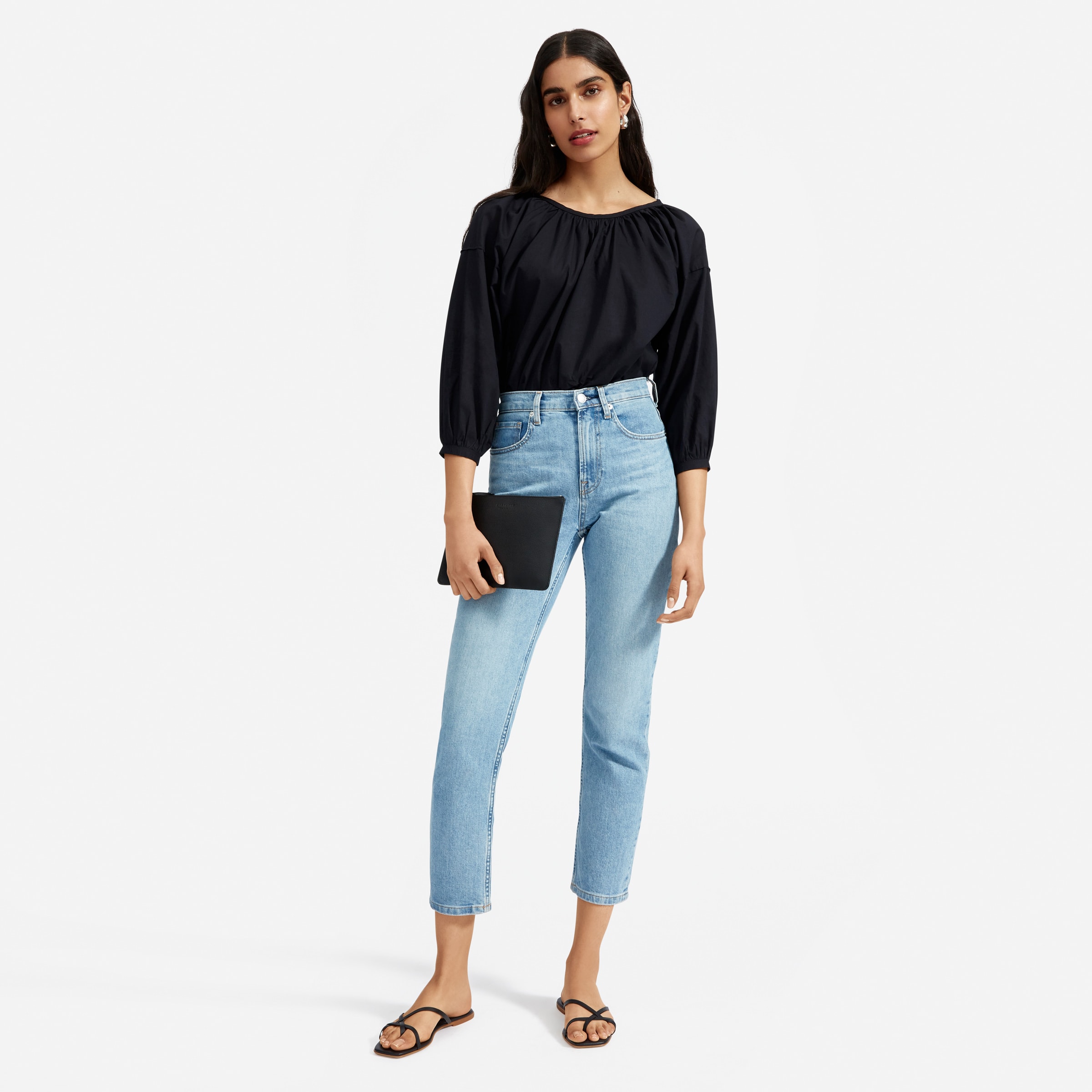 Everlane air ruched blouse clearance