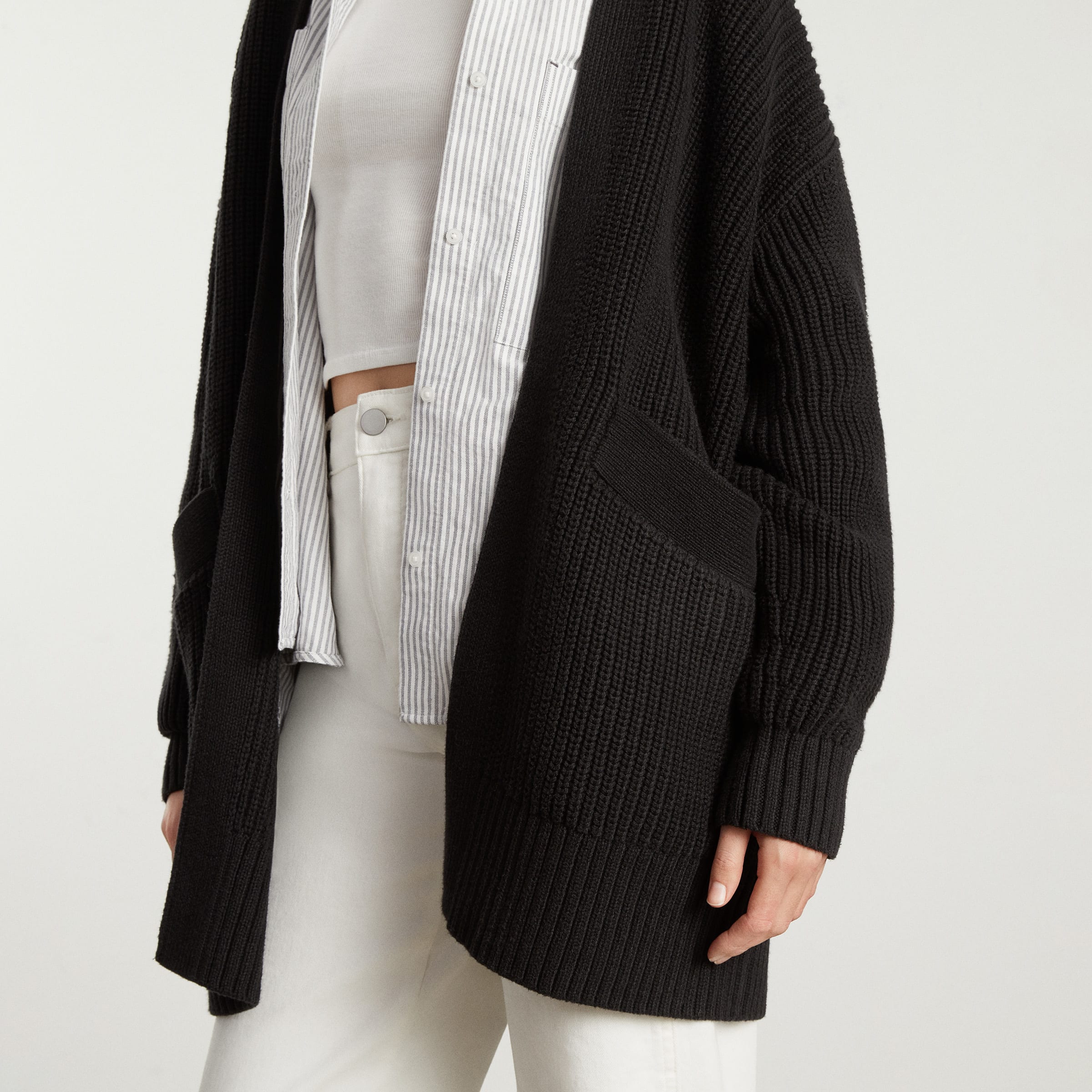 Everlane black hotsell cardigan