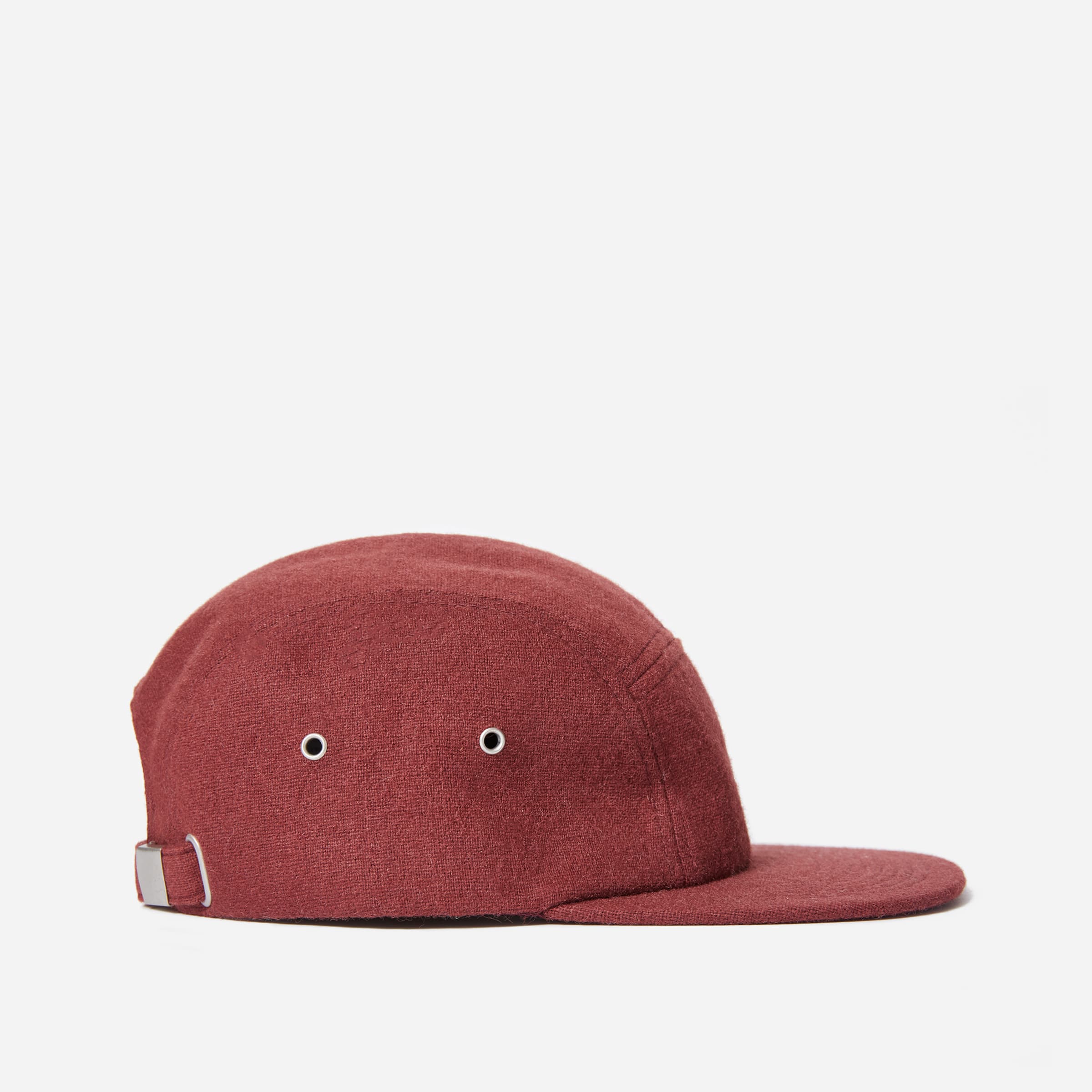 Burgundy Wool 5 Panel Hat