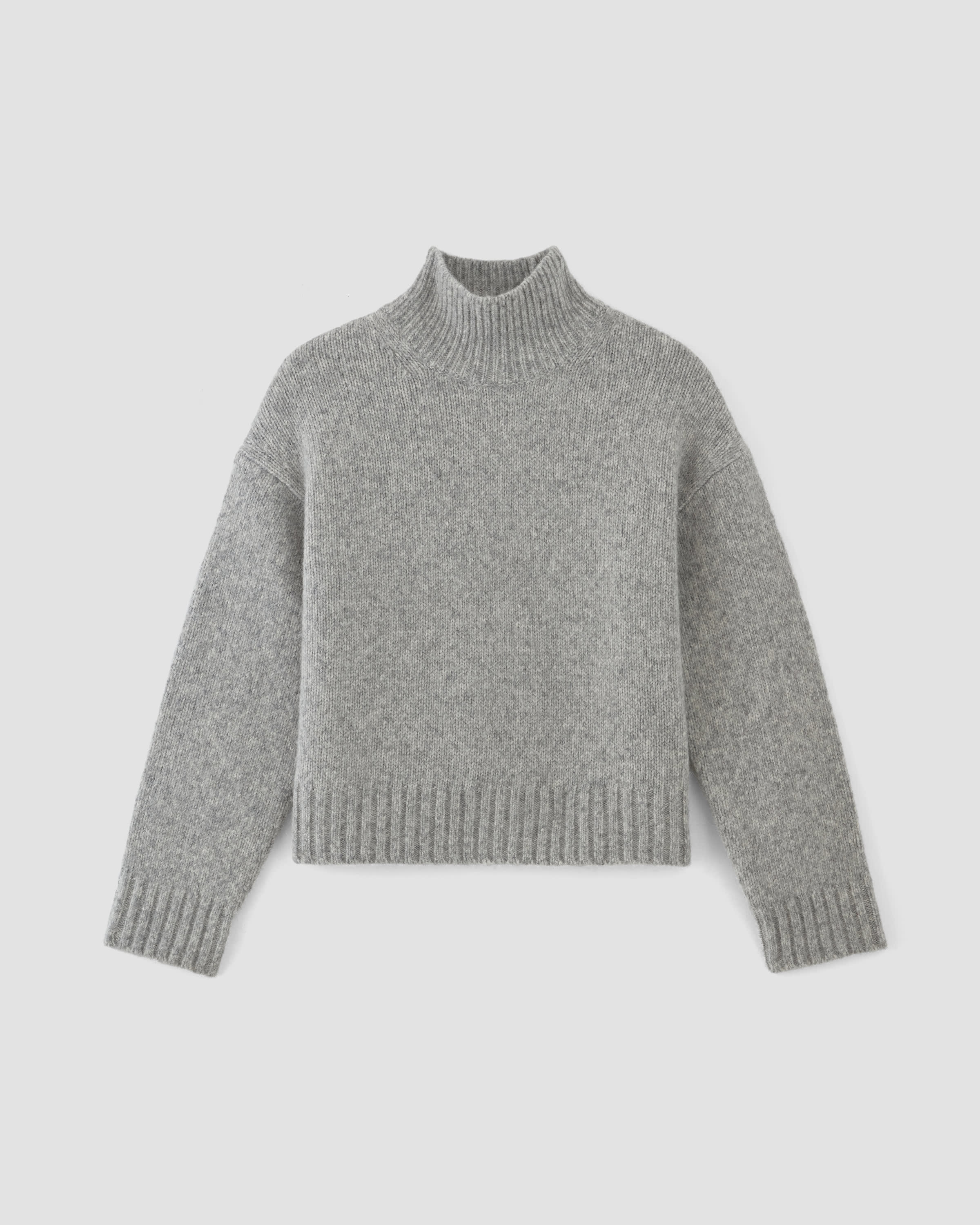 Heather grey turtleneck sweater online