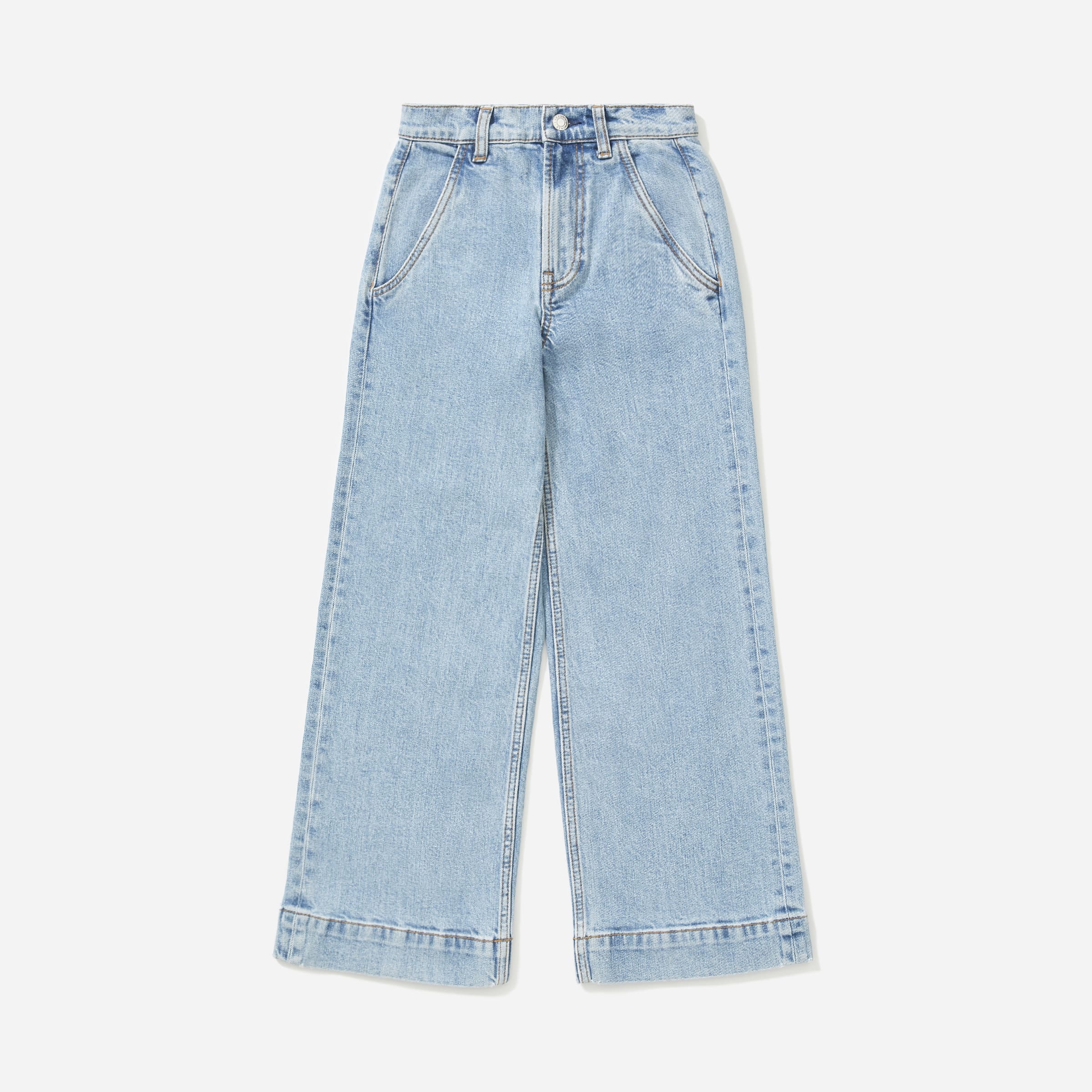 wide leg jeans blue