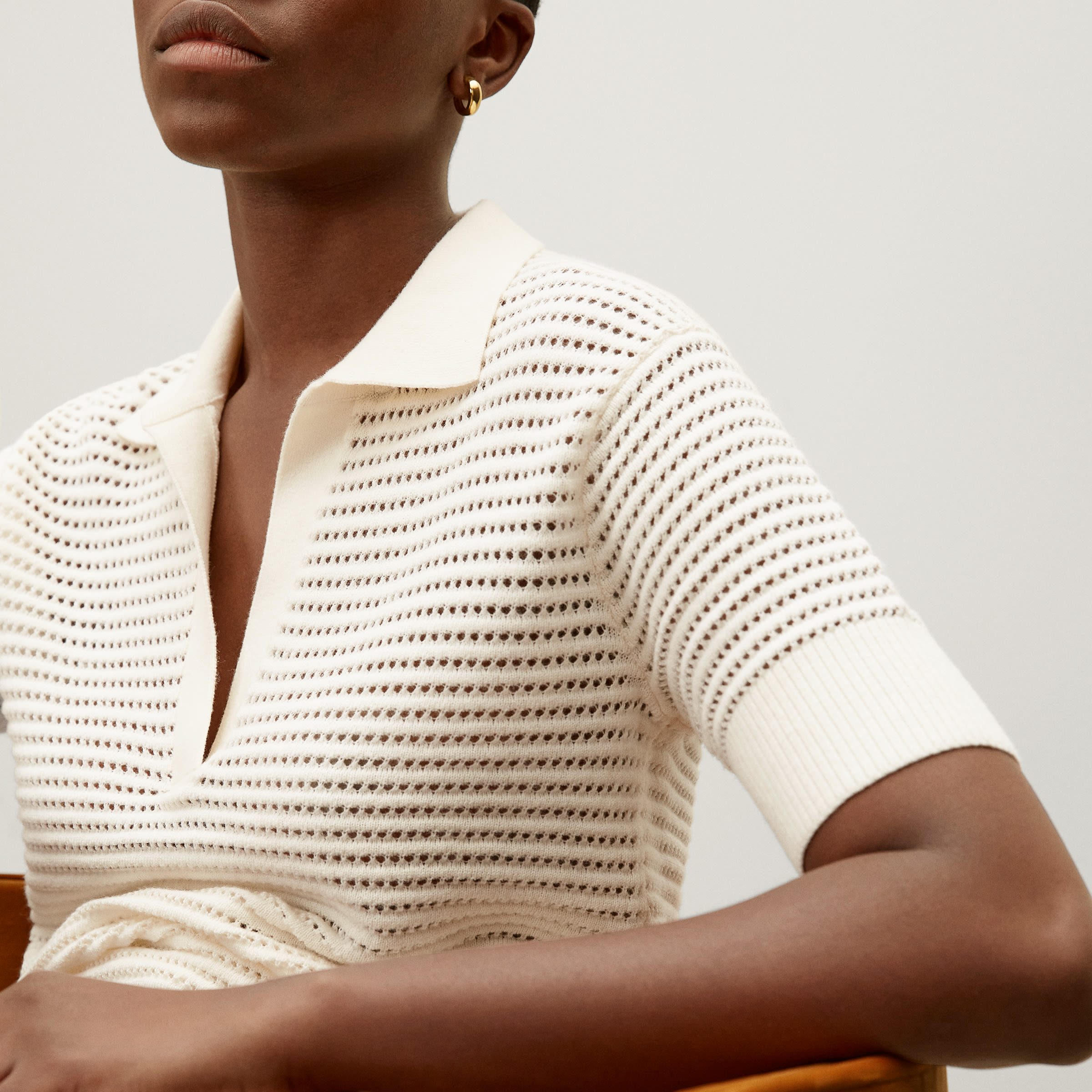 everlane cotton merino polo