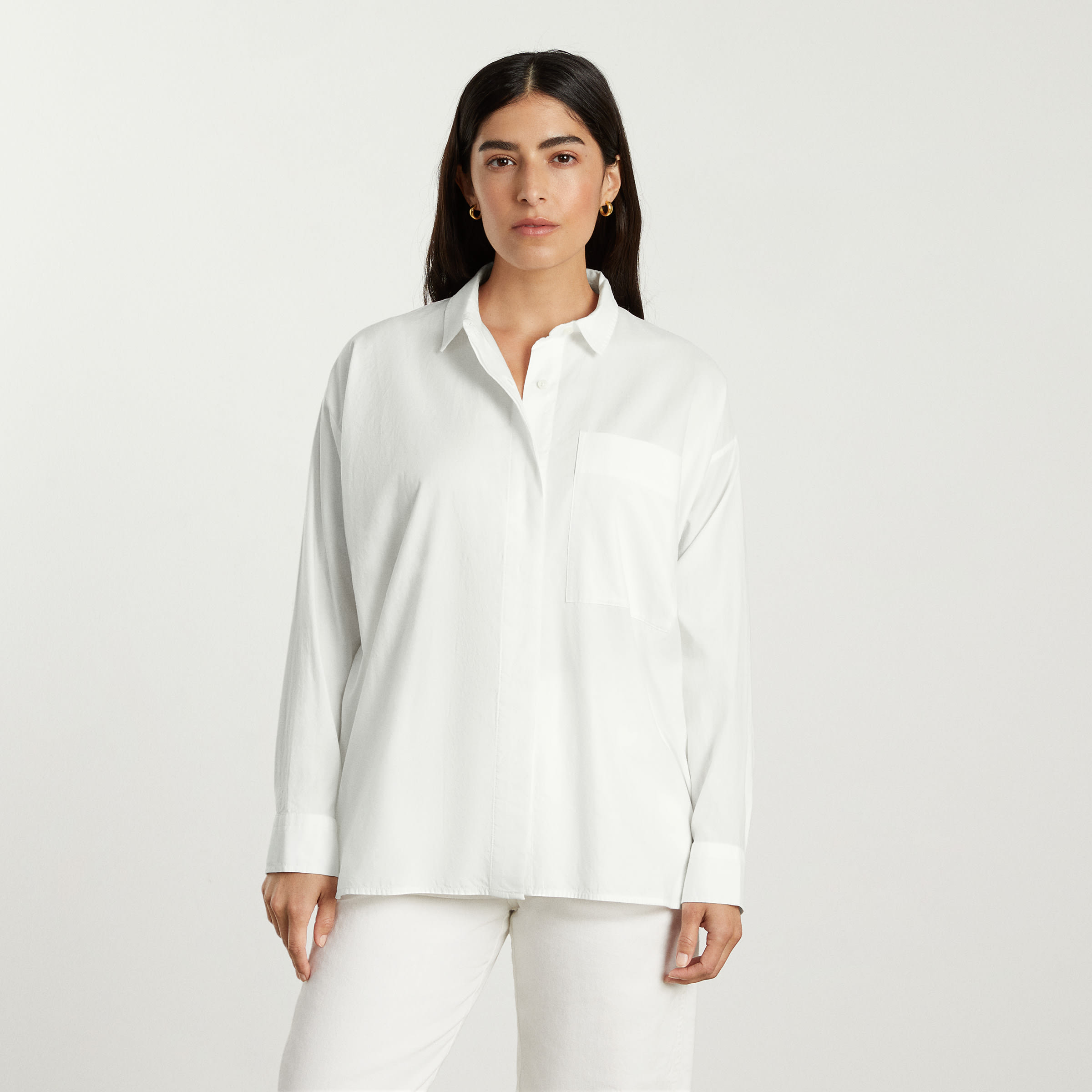 The Oversized Silky Cotton Shirt Laurel 