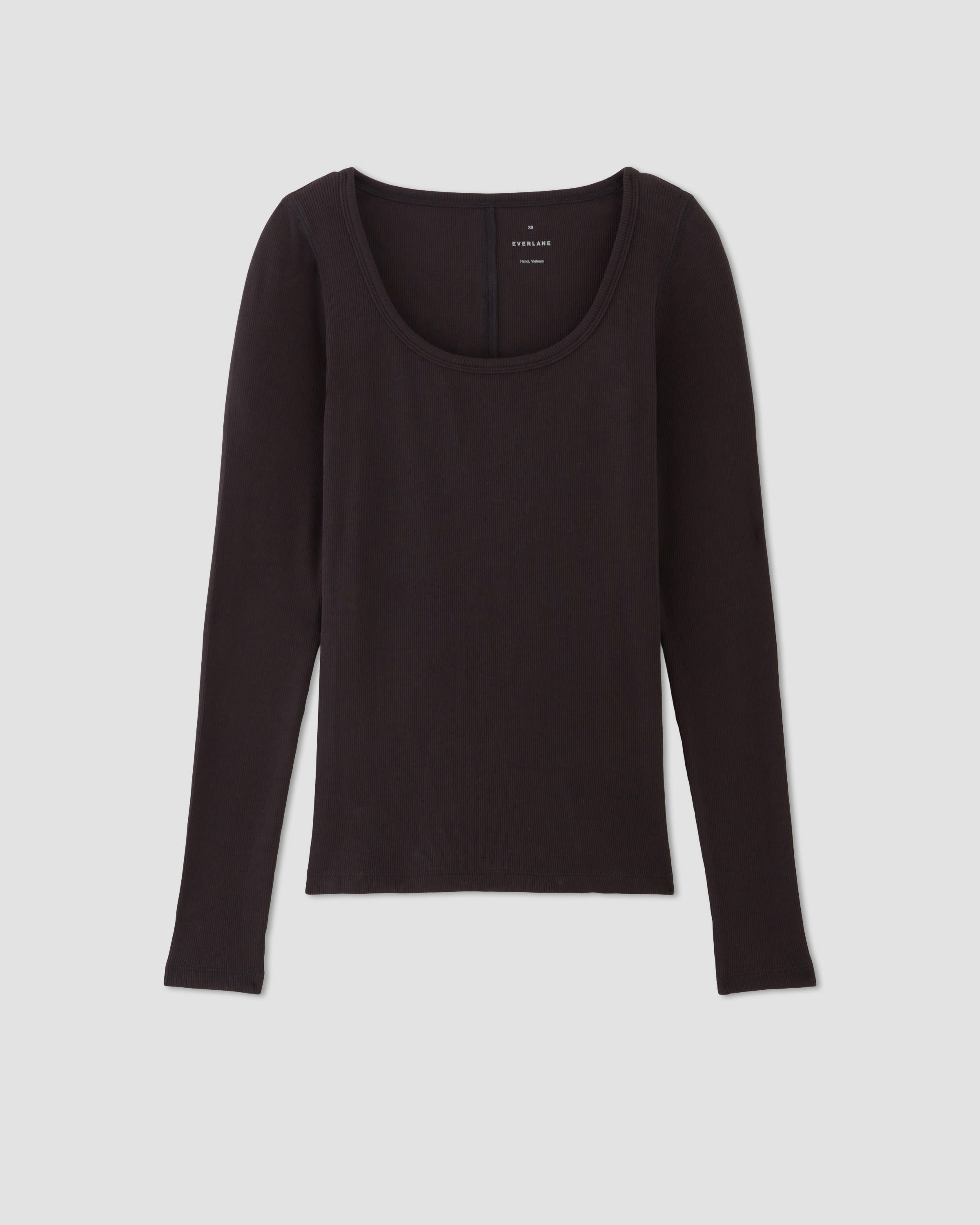 The Pima Stretch Long-Sleeve White – Everlane