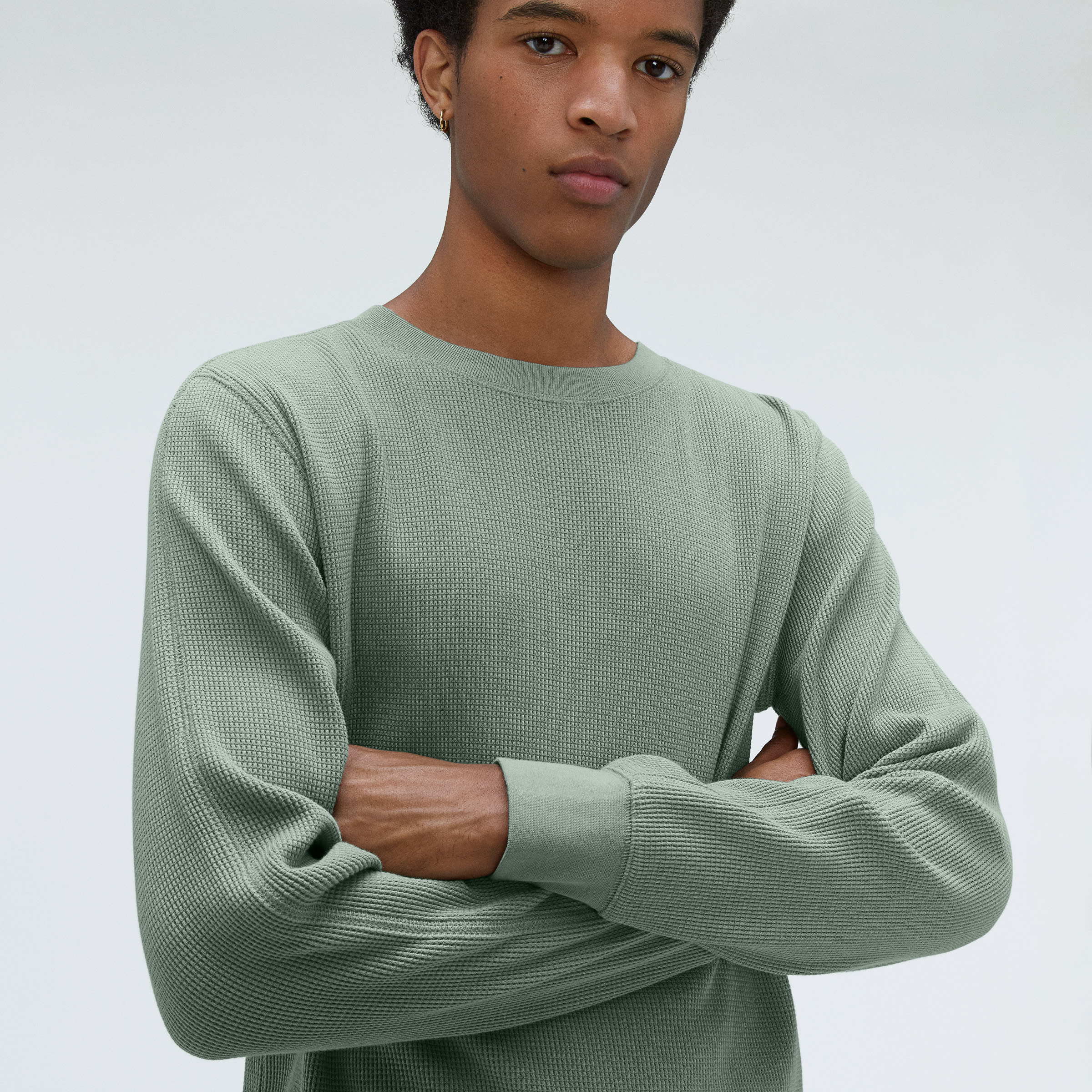 The Waffle Long-Sleeve Crew Tee Black 
