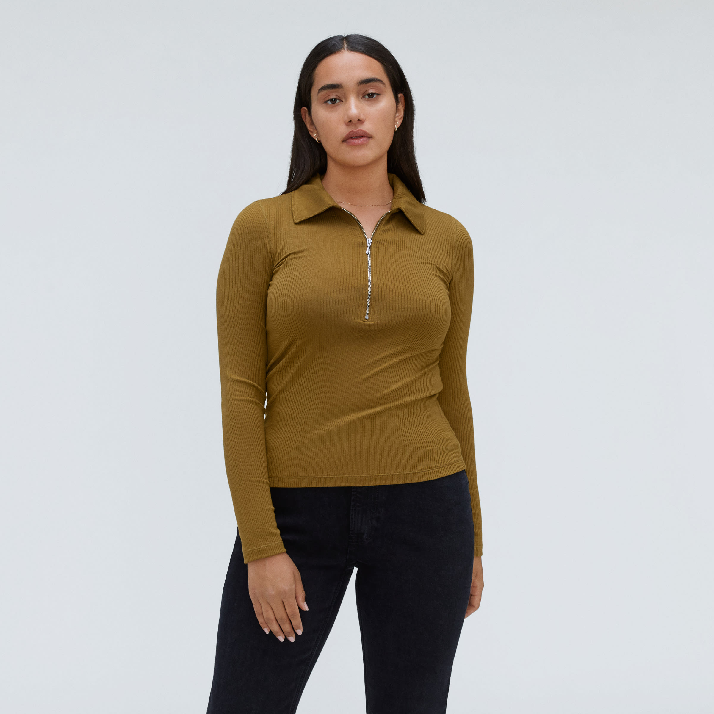 Everlane super soft zip polo Clearance