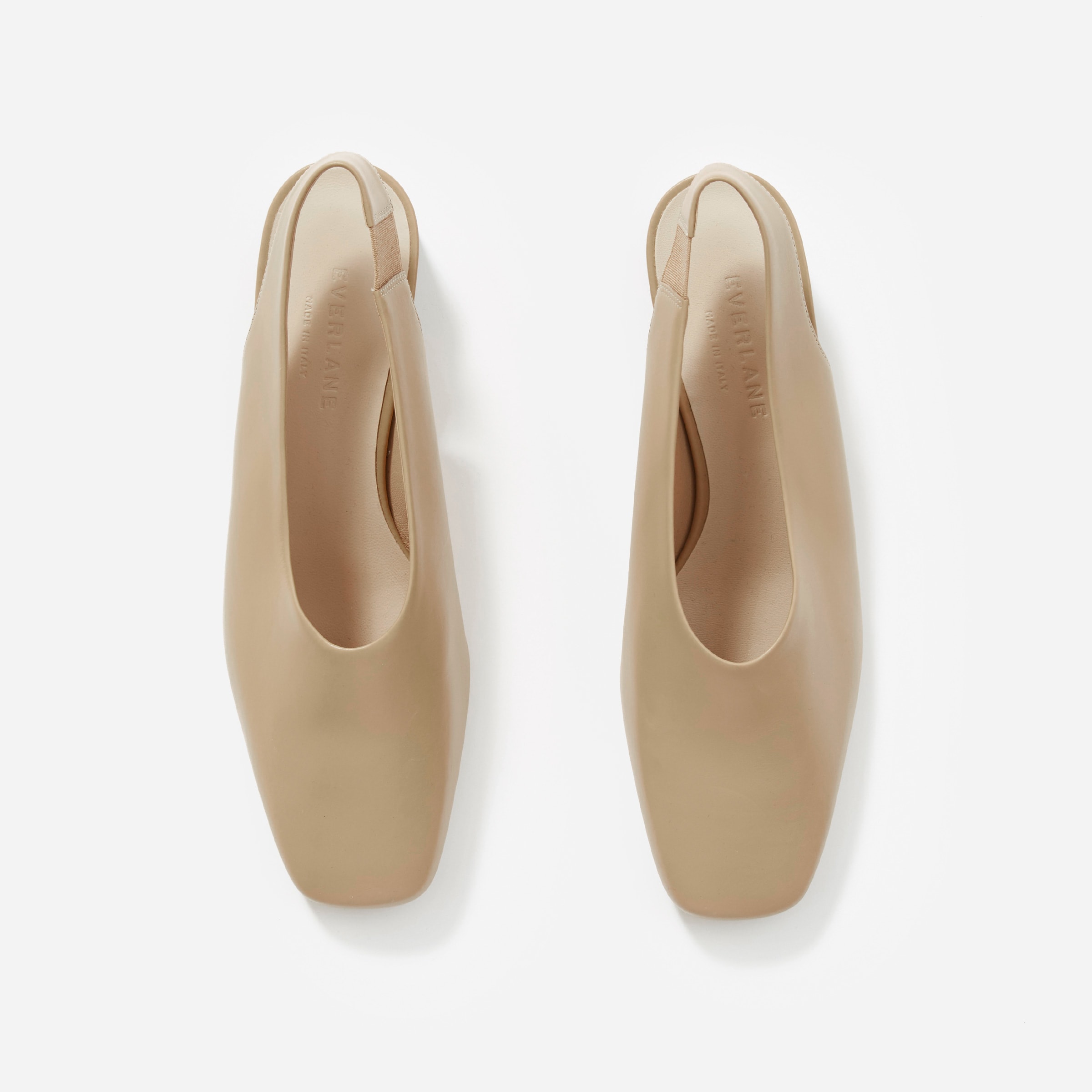 The Square Toe Slingback Light Taupe Everlane