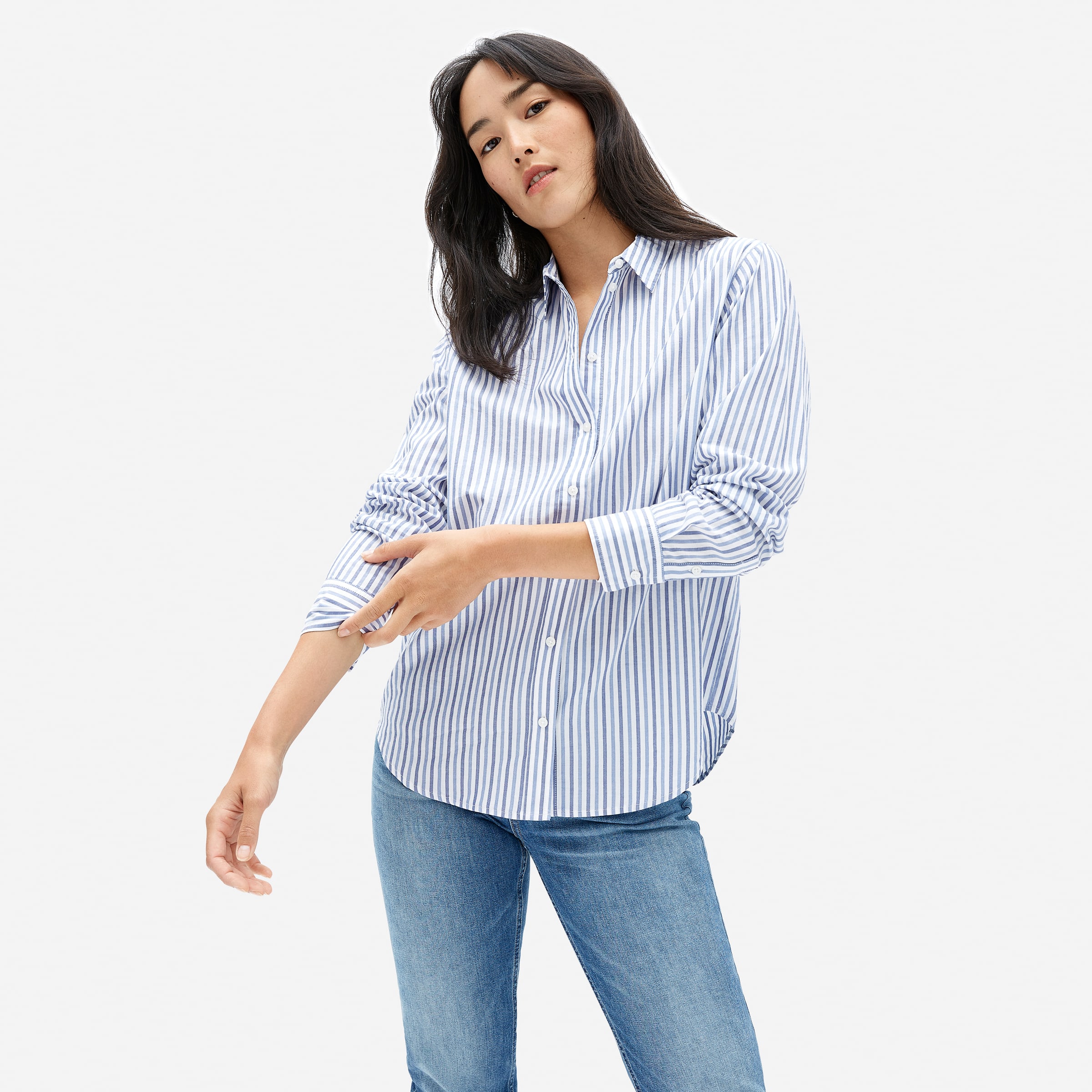 everlane silky cotton relaxed shirt