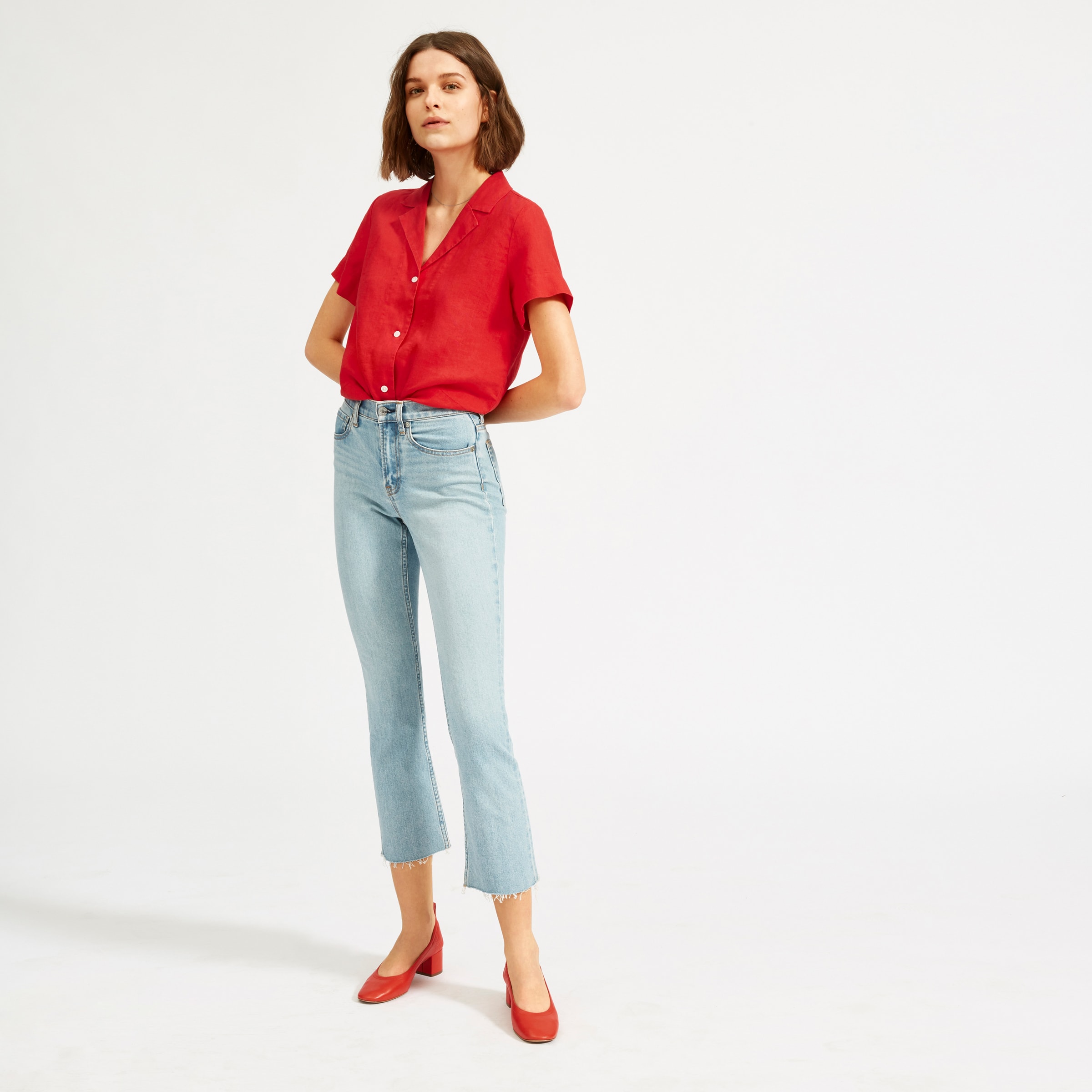 Everlane linen notch shirt clearance