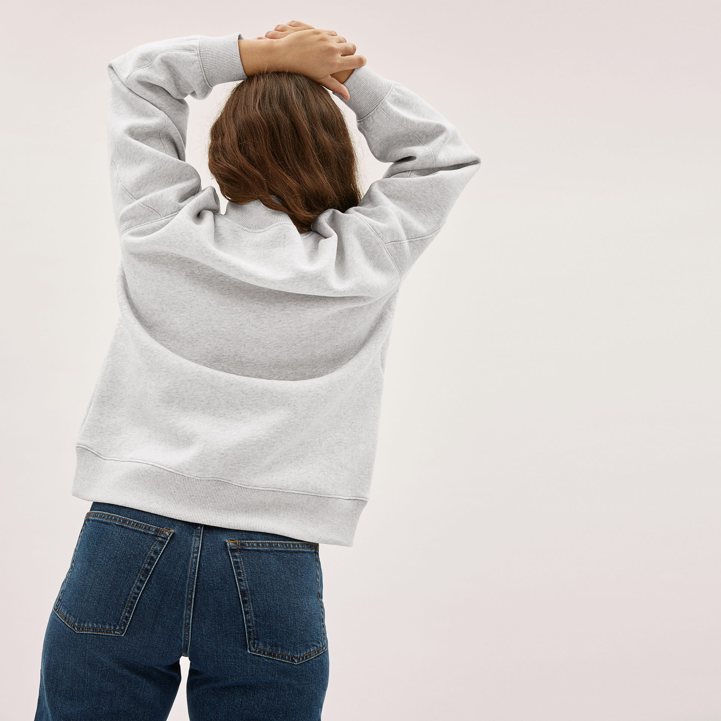Everlane oversized fleece hoodie top