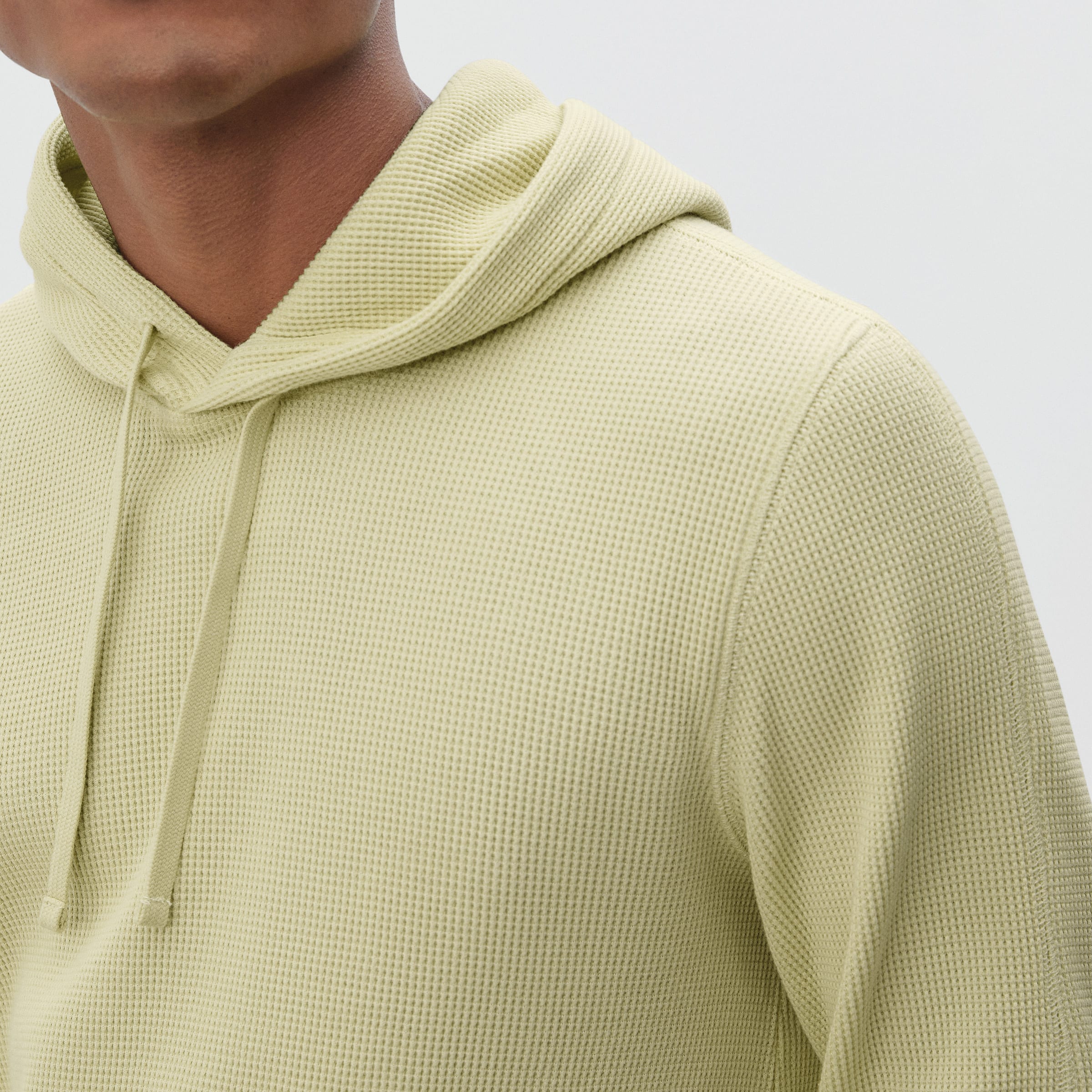 Waffle-Knit Hoodie Pale Yellow – Everlane