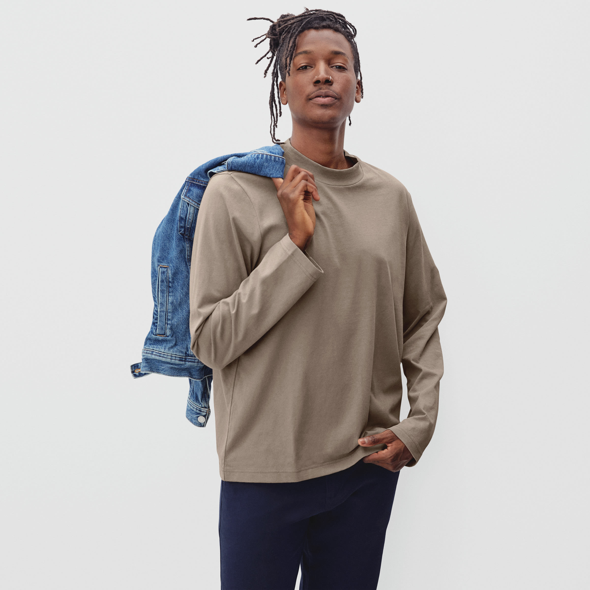 Everlane cotton on sale mockneck tee