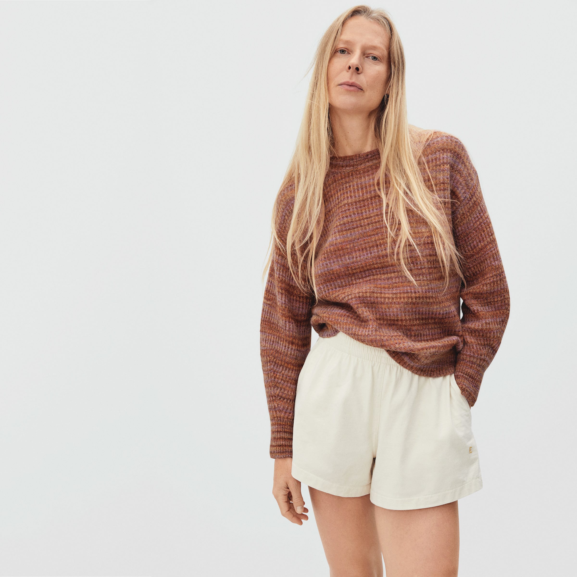 The Oversized Alpaca Crew Red Tonal